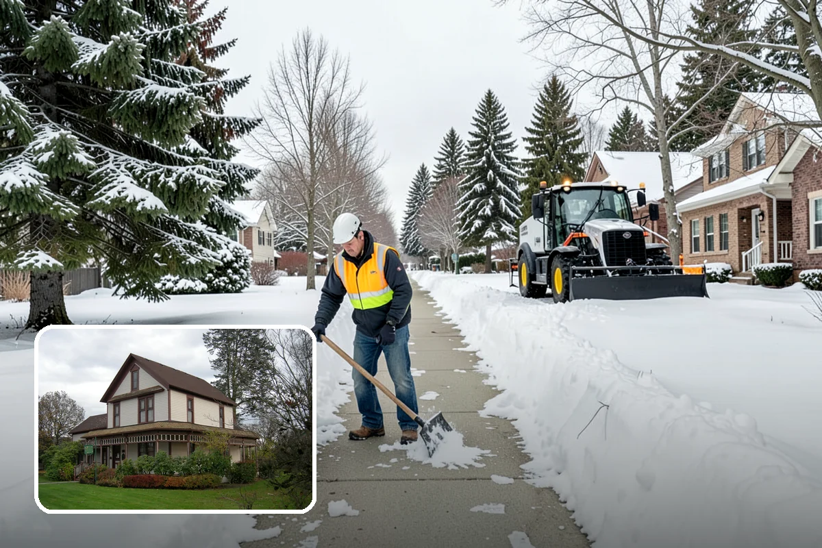 Police Station Snow Removal in Sumner, Pierce County, WA - Patrol and staff lots cleared around the clock