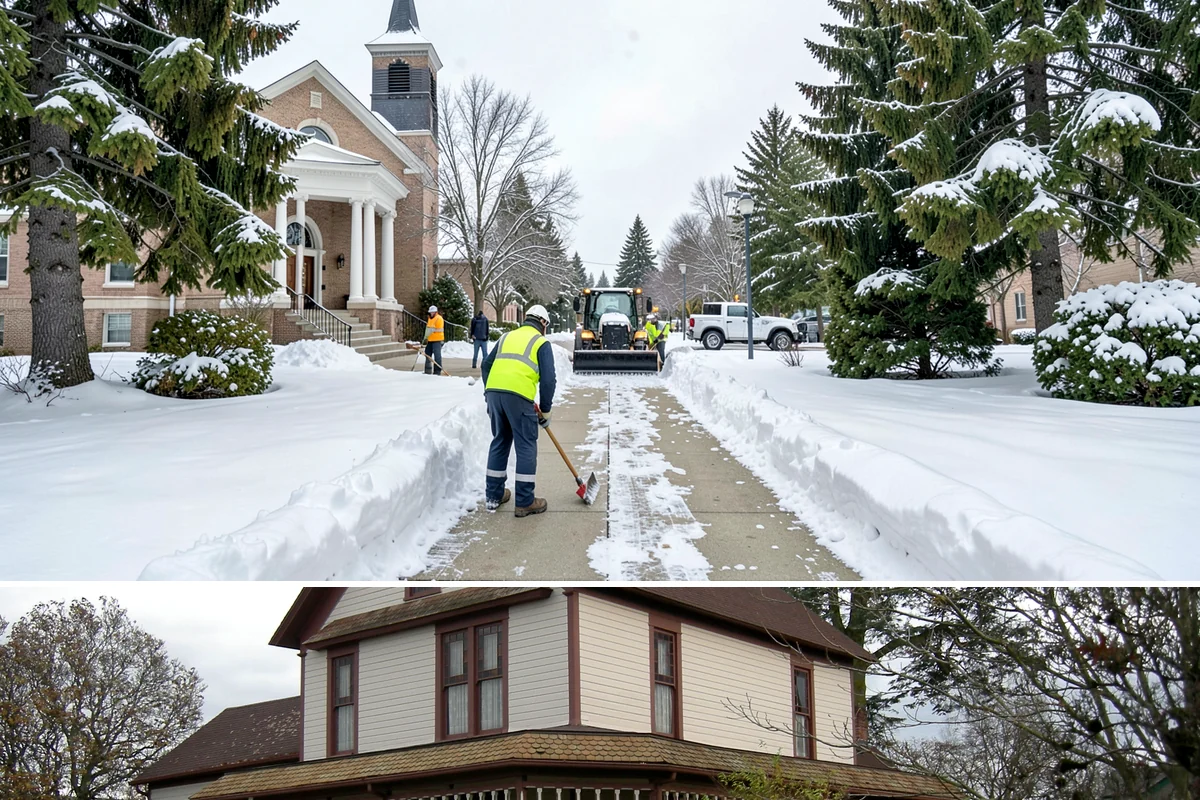 Police Station Snow Removal in Sumner, Pierce County, WA - Stations require reliable coverage from late November through February during lowland freeze events.
