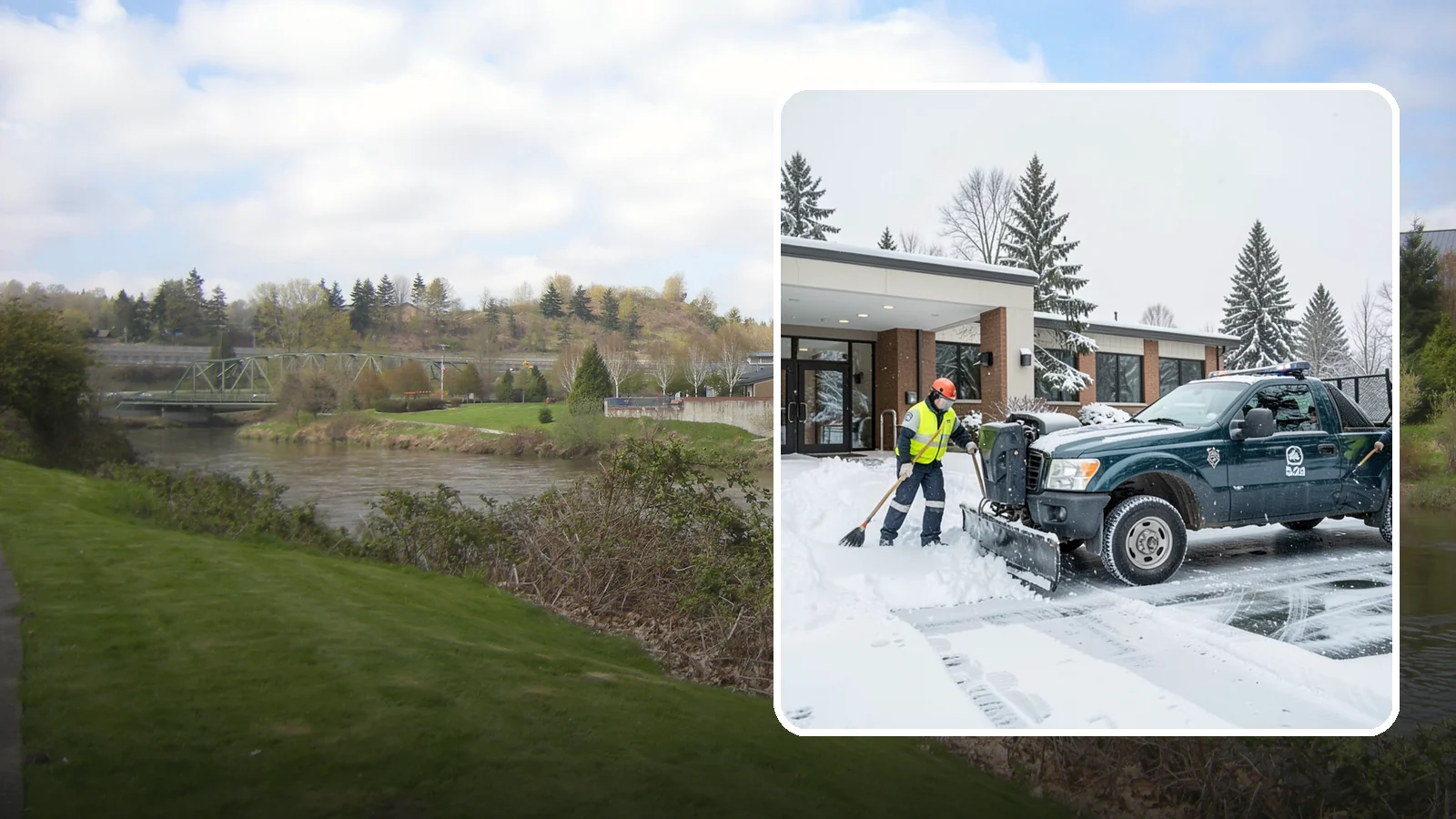 Police Station Snow Removal in Tukwila, King County, WA - We keep police station lots, sally ports, and secure entrances clear so patrol vehicles and personnel move without delay in any...