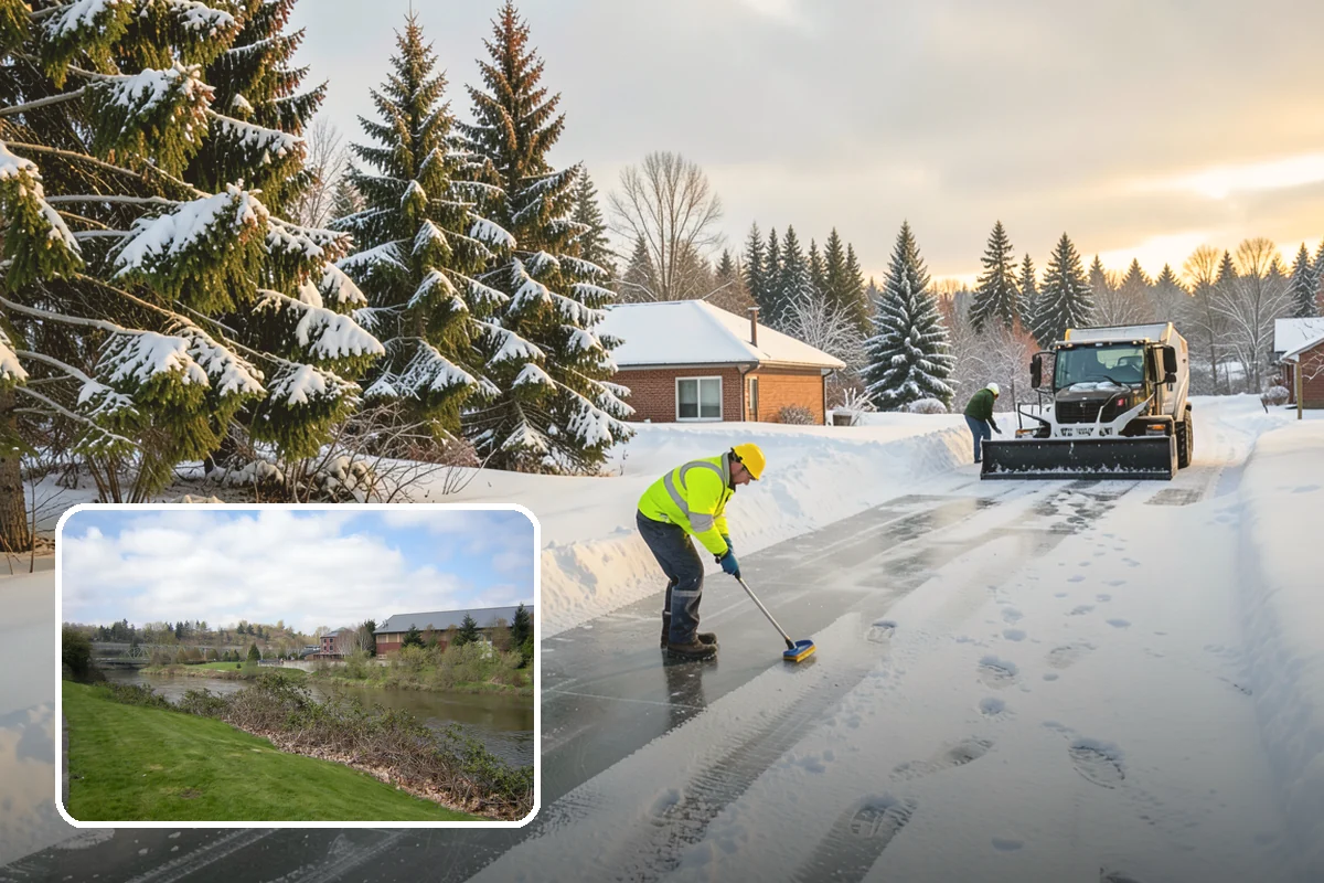 Police Station Snow Removal in Tukwila, King County, WA - Patrol and staff lots cleared around the clock