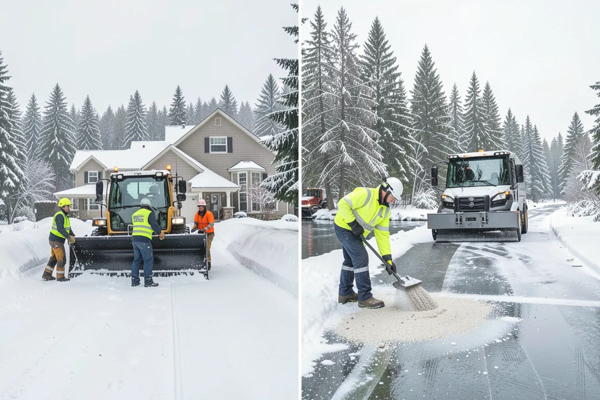 Police Station Snow Removal in University Place, Pierce County, WA - Identify patrol lots, sally ports, and public entrances