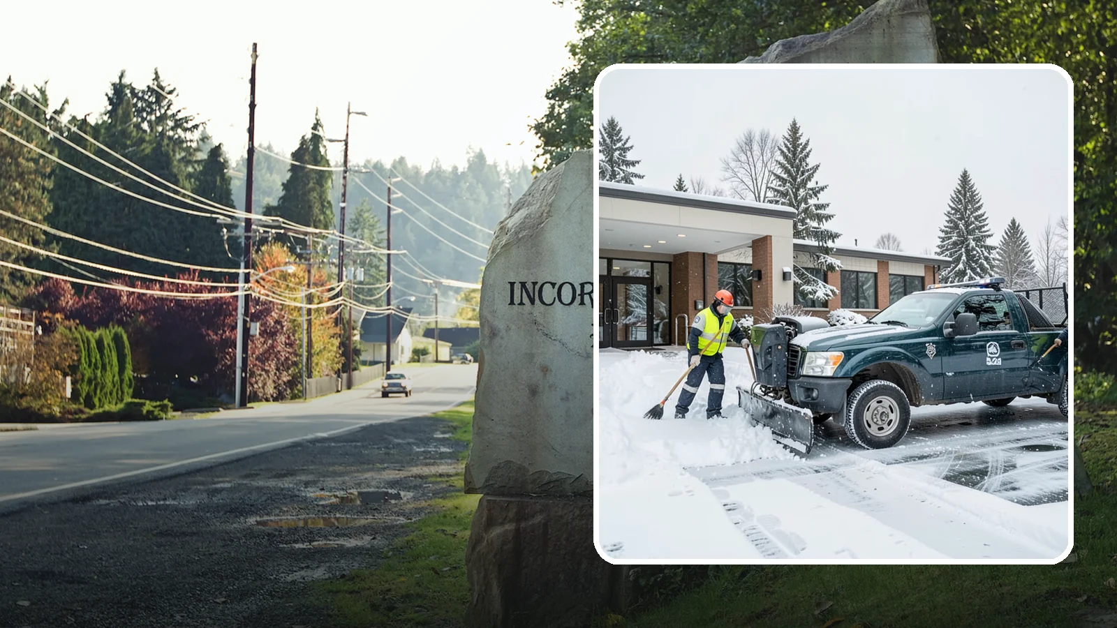 Police Station Snow Removal in Wilkeson, Pierce County, WA - We keep police station lots, sally ports, and secure entrances clear so patrol vehicles and personnel move without delay in any...