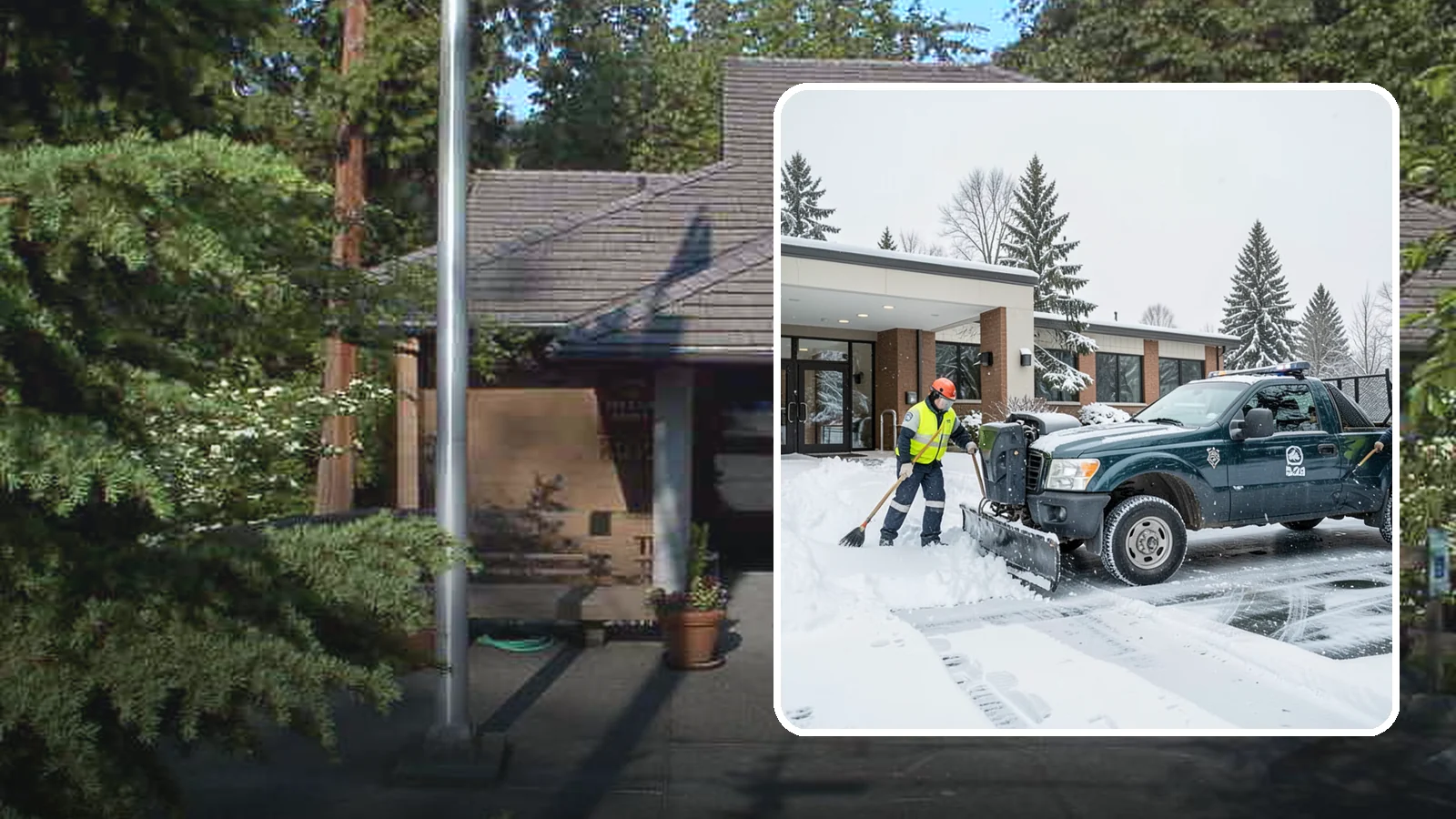 Police Station Snow Removal in Yarrow Point, King County, WA - We keep police station lots, sally ports, and secure entrances clear so patrol vehicles and personnel move without delay in any...
