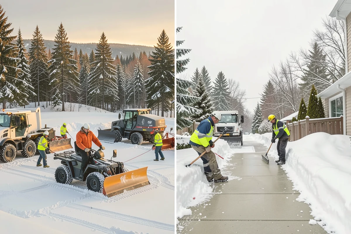 Porch Snow Removal in Algona, King County, WA - We evaluate how snow is drifting onto the porch