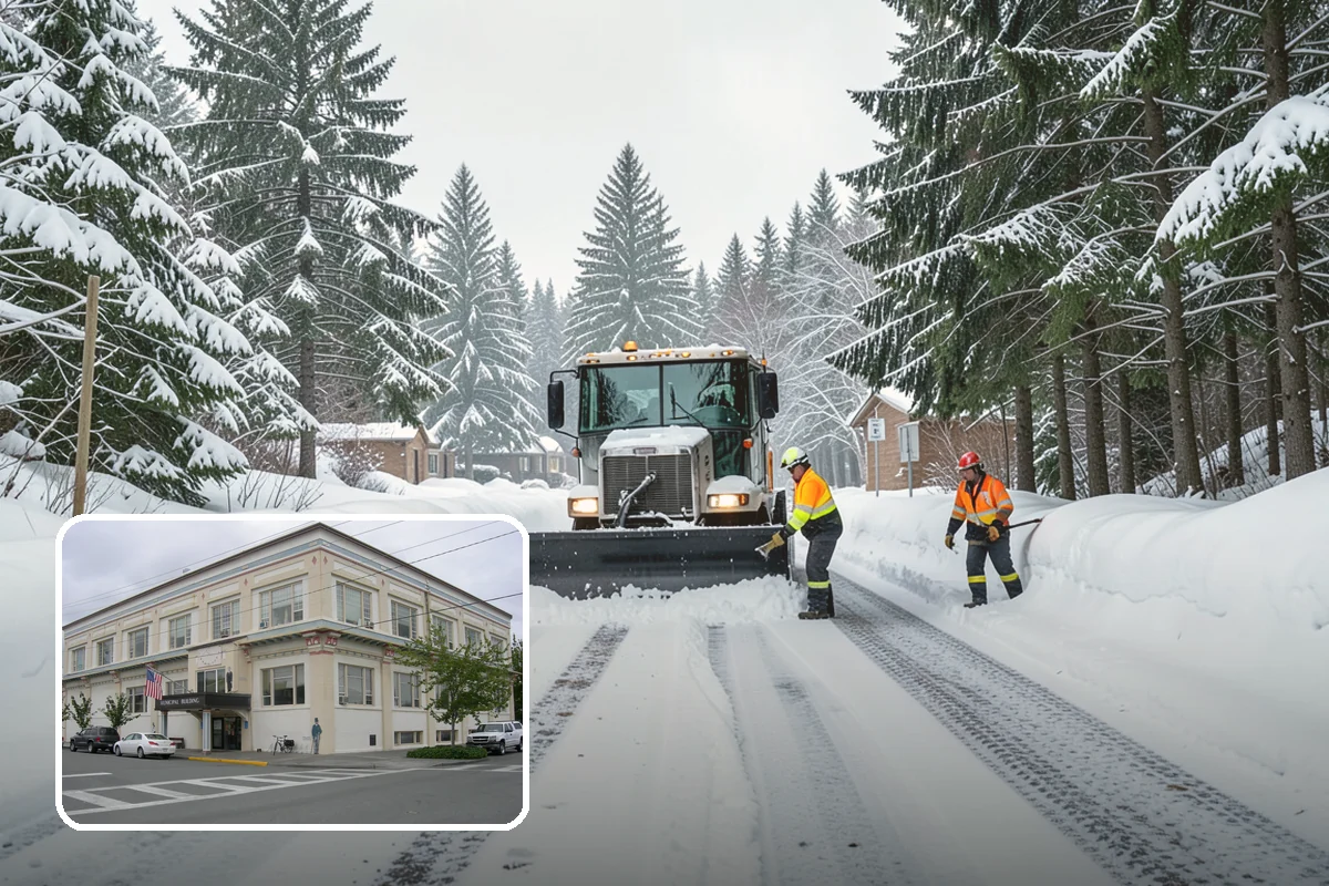 Porch Snow Removal in Anacortes, Skagit County, WA - Removes wind-driven snow that gathers at porch edges