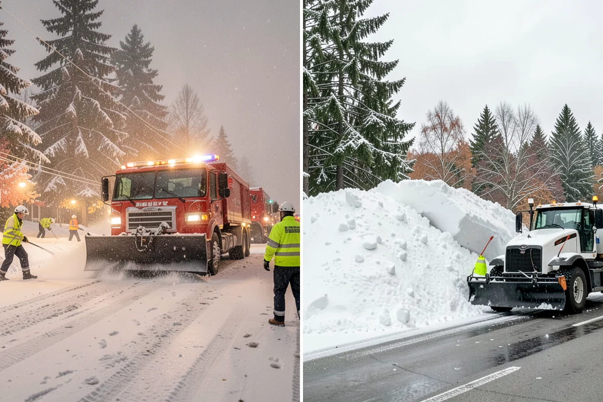 Porch Snow Removal in Arlington, Snohomish County, WA - We evaluate how snow is drifting onto the porch