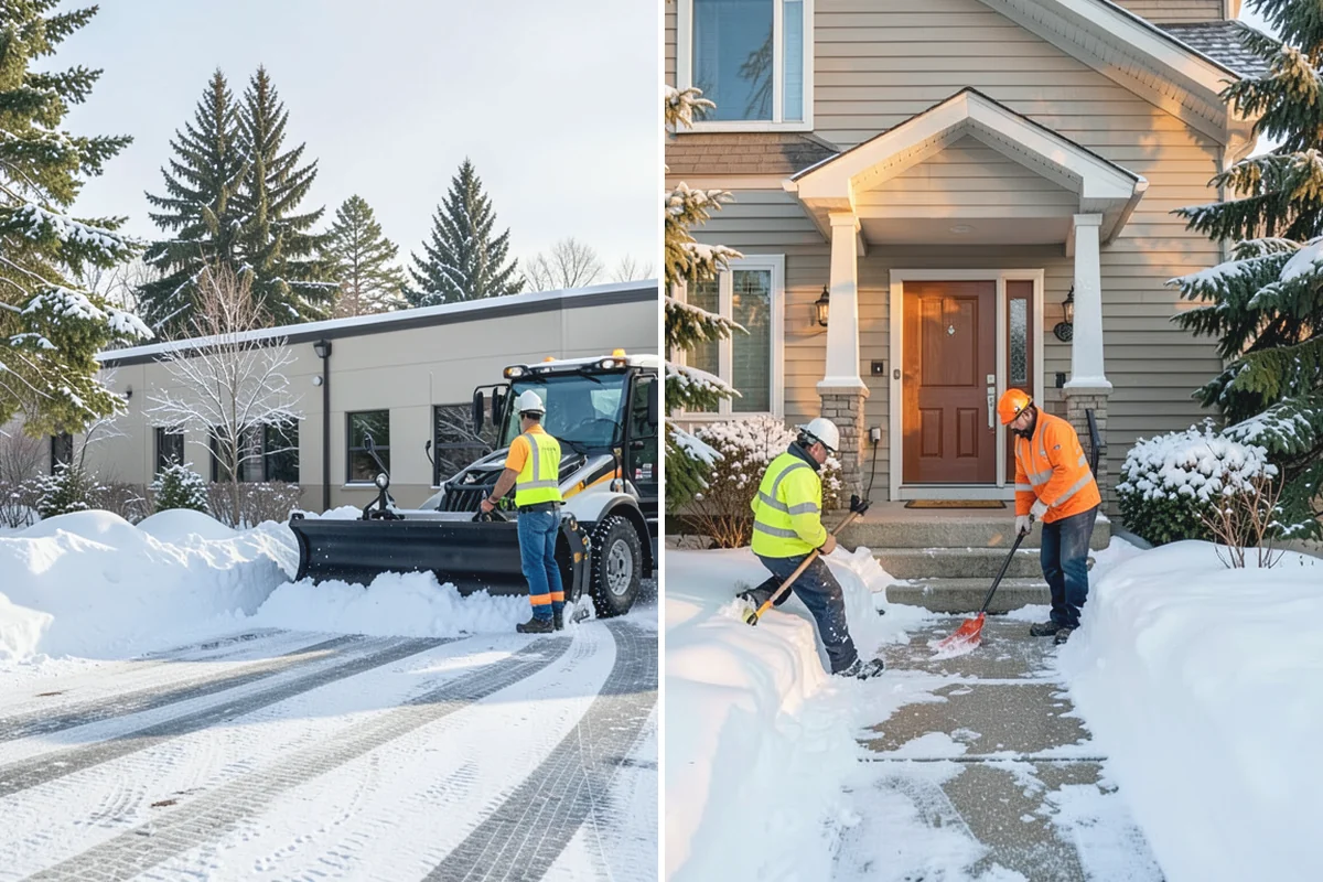 Porch Snow Removal in Bonney Lake, Pierce County, WA - We evaluate how snow is drifting onto the porch