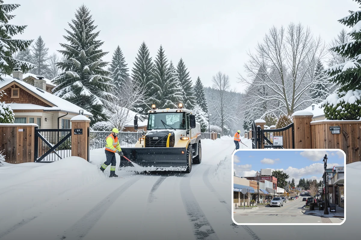 Porch Snow Removal in Bothell, King County, WA - Removes wind-driven snow that gathers at porch edges