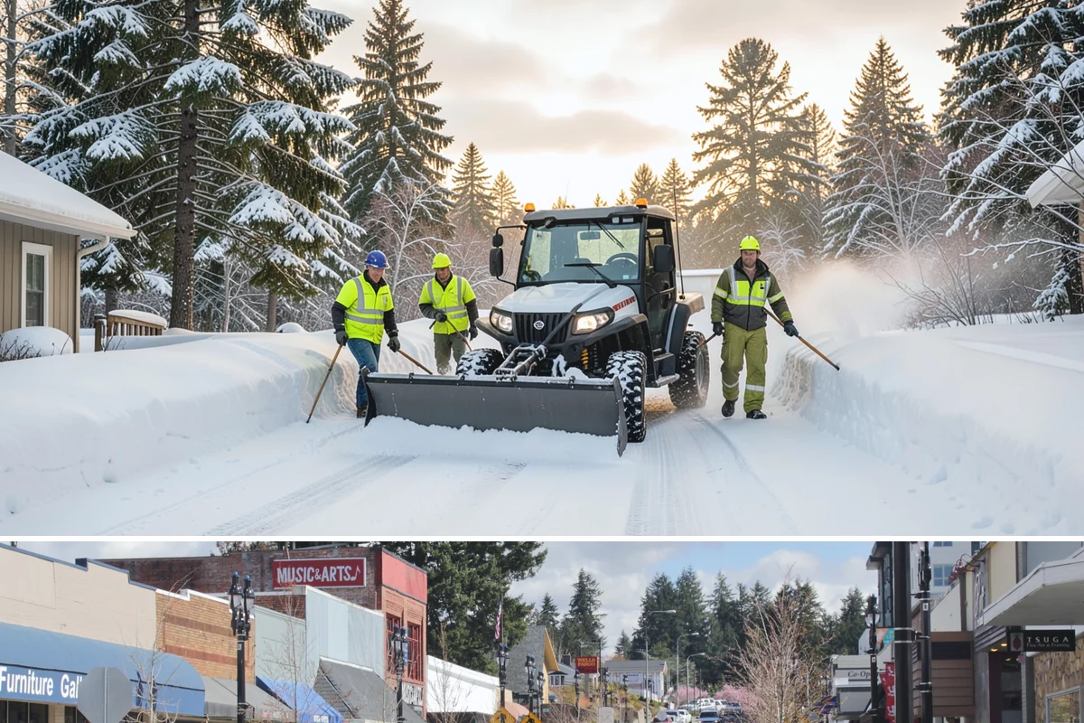 Porch Snow Removal in Bothell, King County, WA - Book before the first cold outflow so your porch is handled from the season's opening storm.