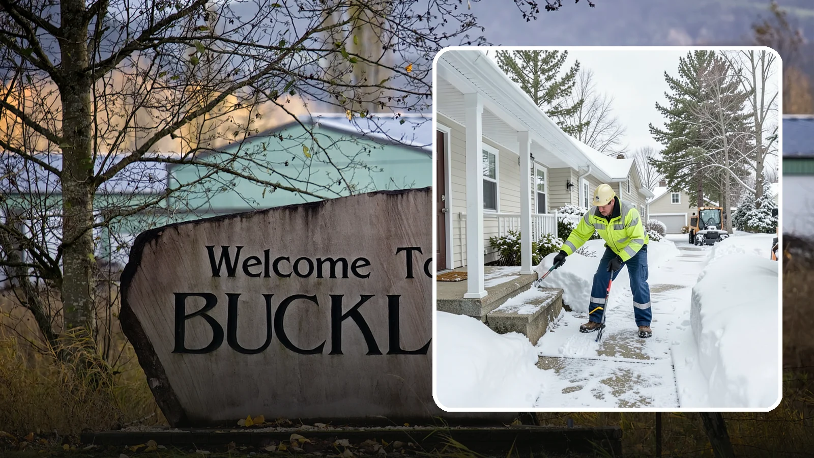 Porch Snow Removal in Buckley, Pierce County, WA - We clear covered and open porches so your home's main gathering entry stays dry and safe underfoot.