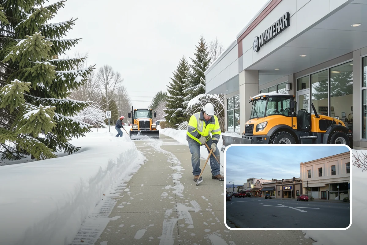 Porch Snow Removal in Burlington, Skagit County, WA - Removes wind-driven snow that gathers at porch edges