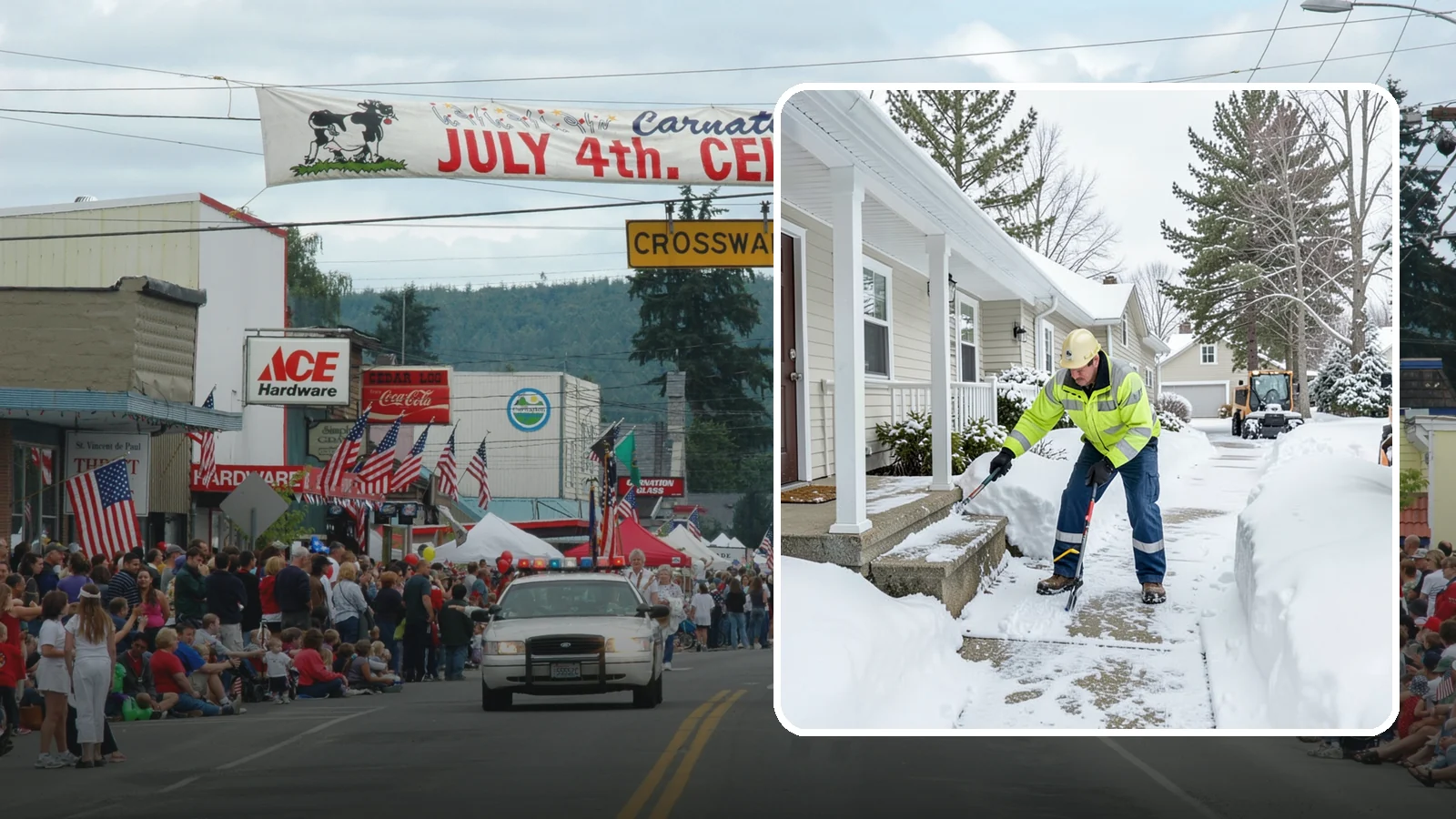 Porch Snow Removal in Carnation, King County, WA - We clear covered and open porches so your home's main gathering entry stays dry and safe underfoot.