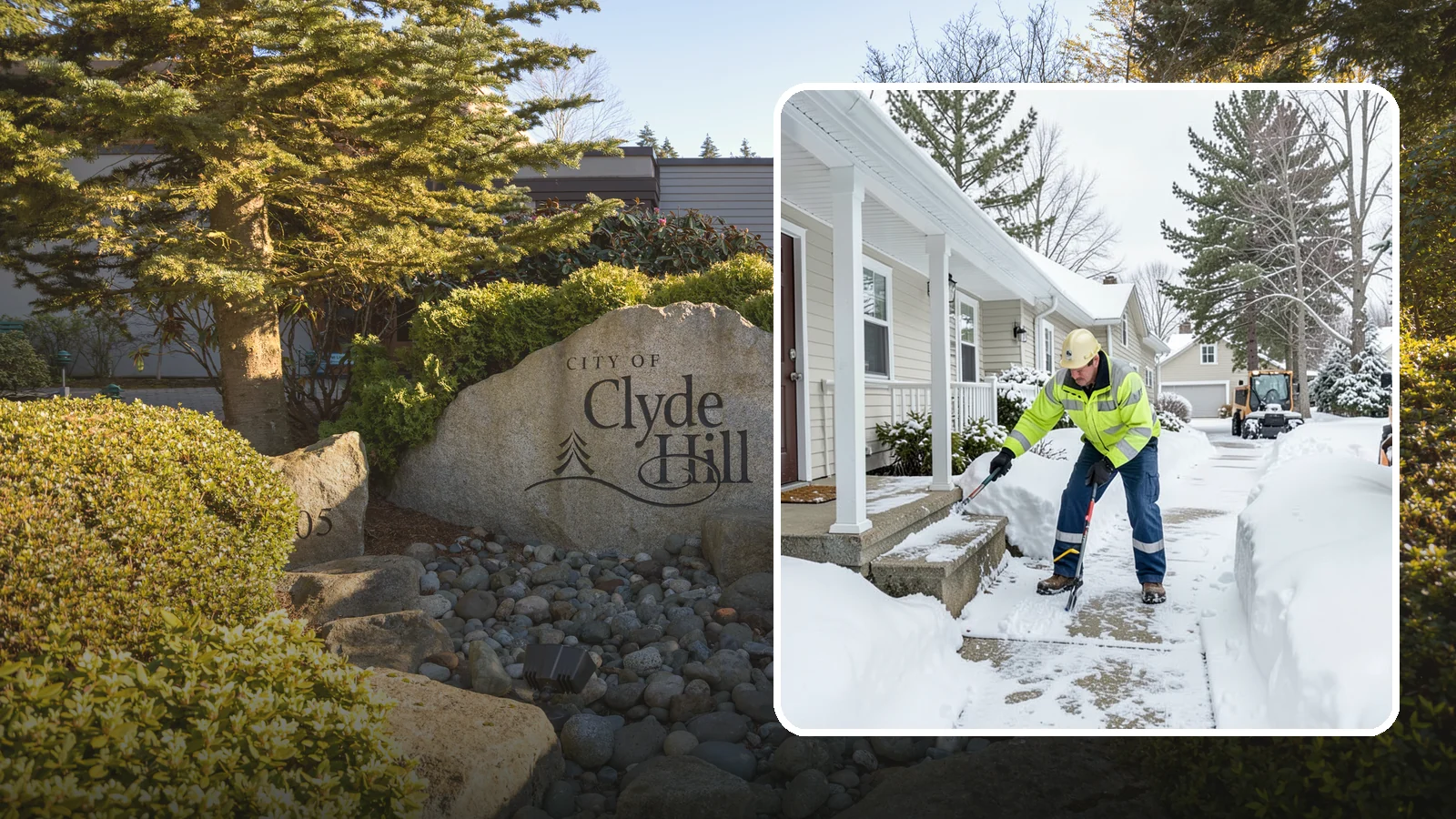 Porch Snow Removal in Clyde Hill, King County, WA - We clear covered and open porches so your home's main gathering entry stays dry and safe underfoot.