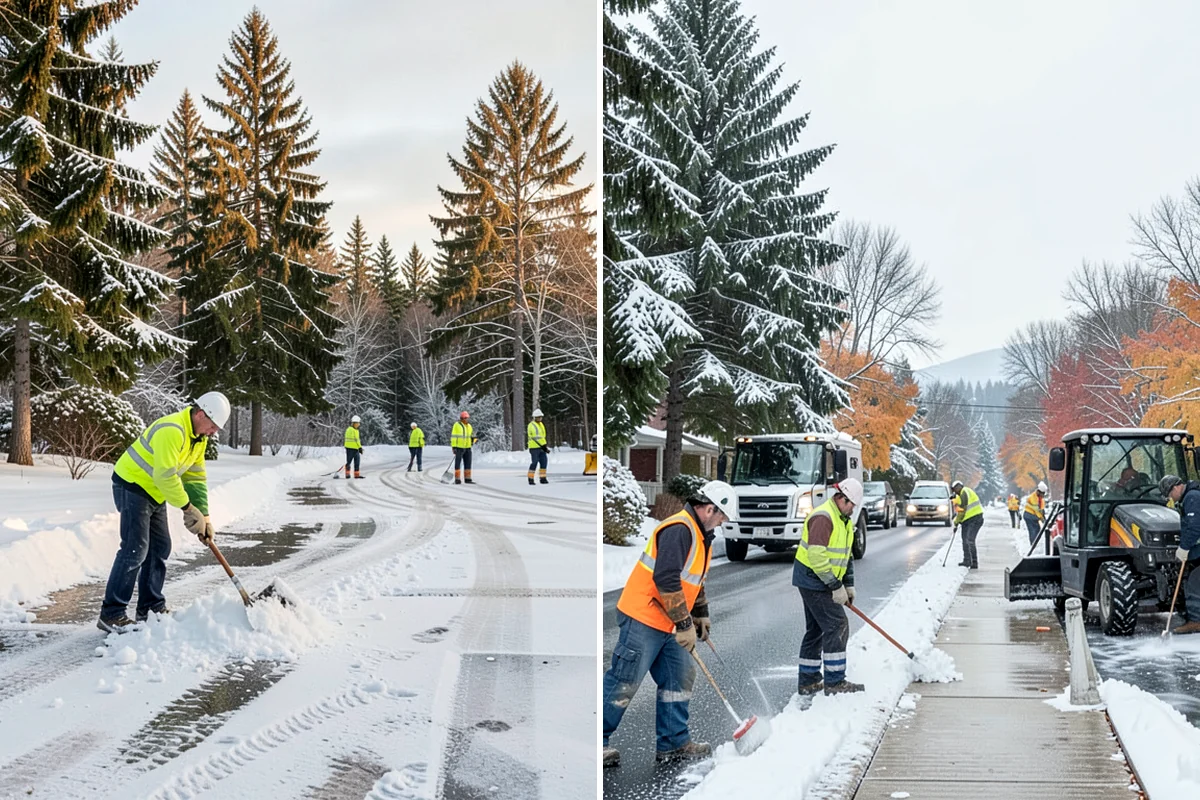 Porch Snow Removal in Concrete, Skagit County, WA - We evaluate how snow is drifting onto the porch