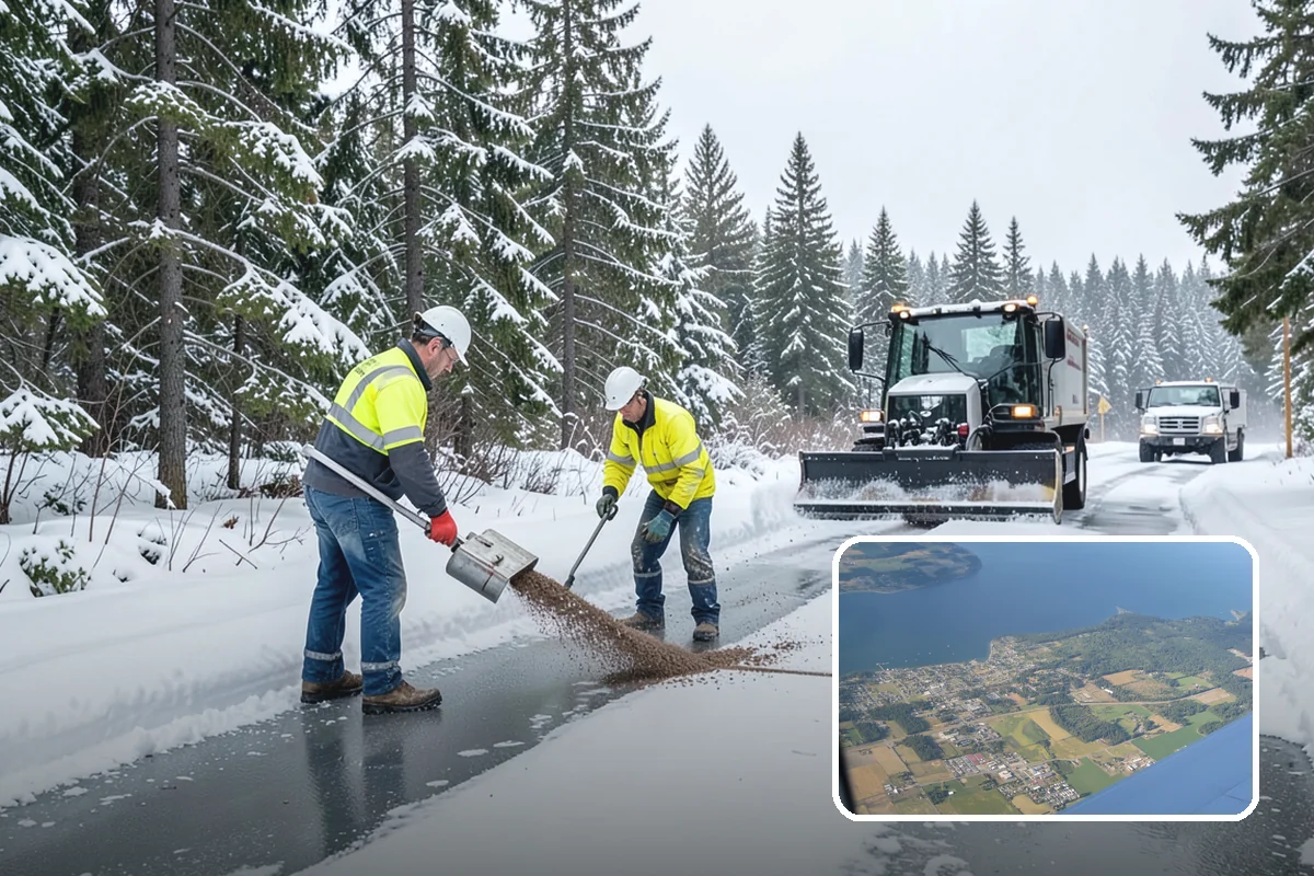 Porch Snow Removal in Coupeville, Island County, WA - Removes wind-driven snow that gathers at porch edges