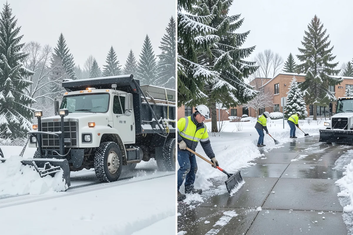 Porch Snow Removal in Coupeville, Island County, WA - We evaluate how snow is drifting onto the porch