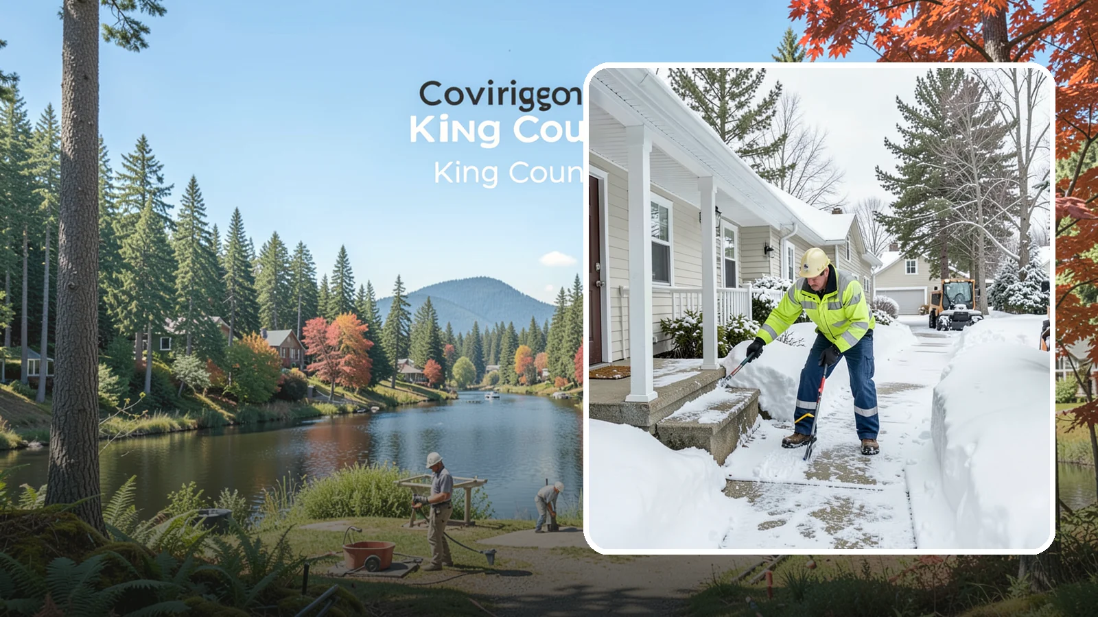 Porch Snow Removal in Covington, King County, WA - We clear covered and open porches so your home's main gathering entry stays dry and safe underfoot.