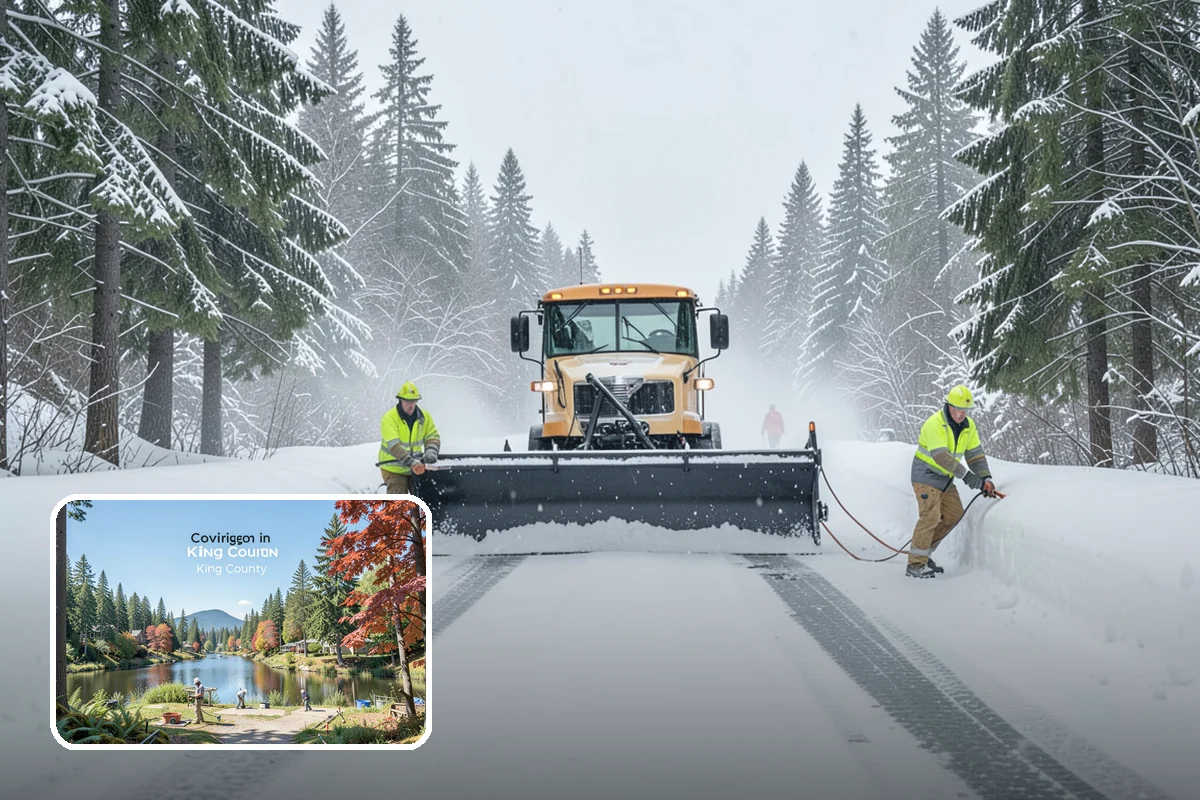 Porch Snow Removal in Covington, King County, WA - Removes wind-driven snow that gathers at porch edges