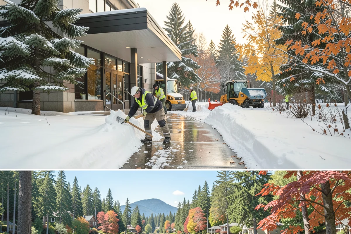 Porch Snow Removal in Covington, King County, WA - Book before the first cold outflow so your porch is handled from the season's opening storm.