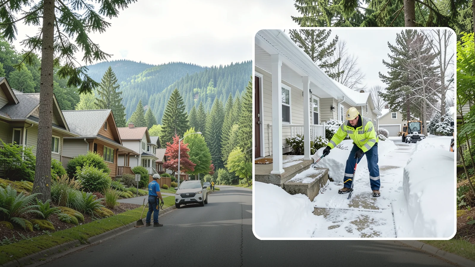 Porch Snow Removal in Darrington, Snohomish County, WA - We clear covered and open porches so your home's main gathering entry stays dry and safe underfoot.