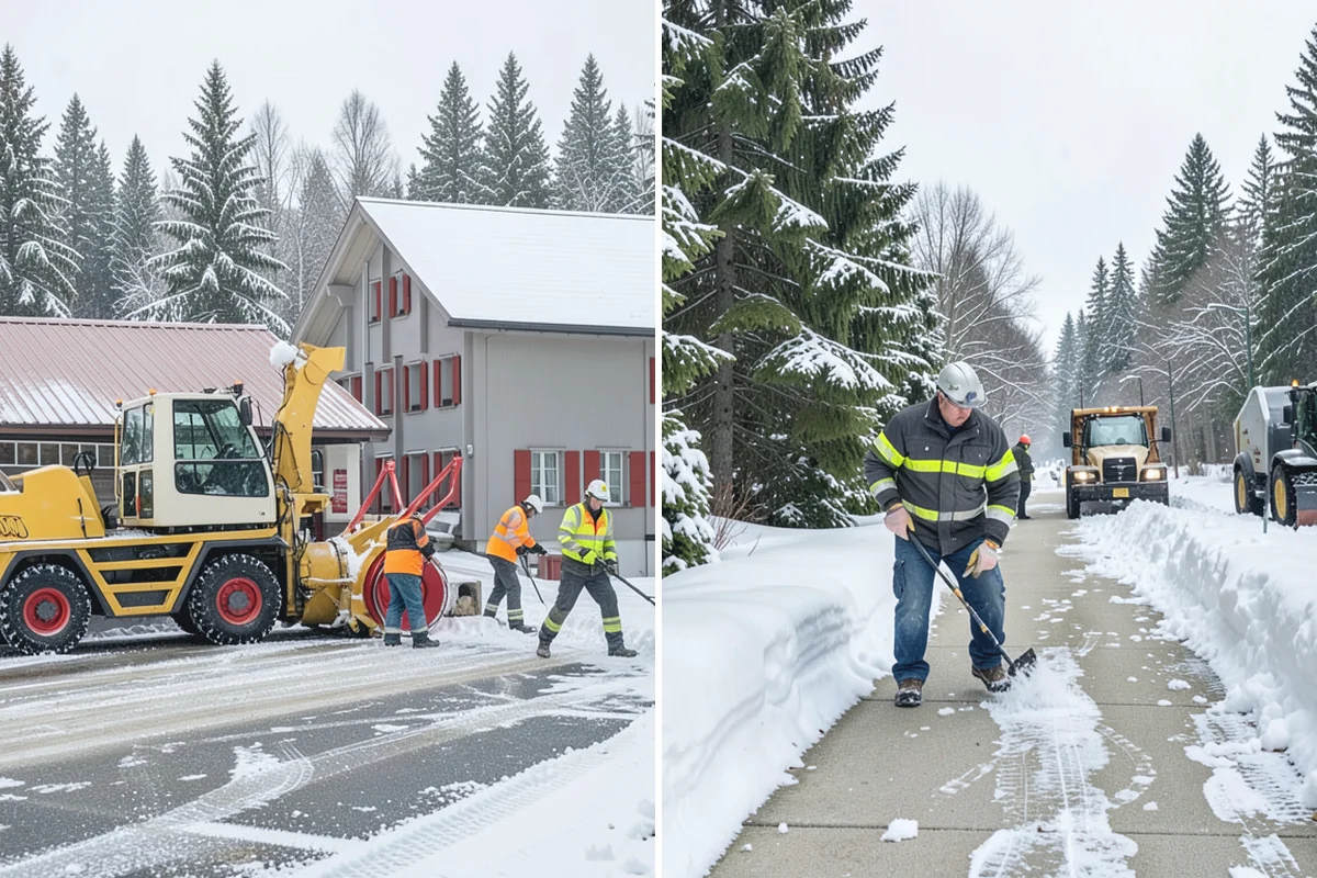 Porch Snow Removal in Des Moines, King County, WA - We evaluate how snow is drifting onto the porch
