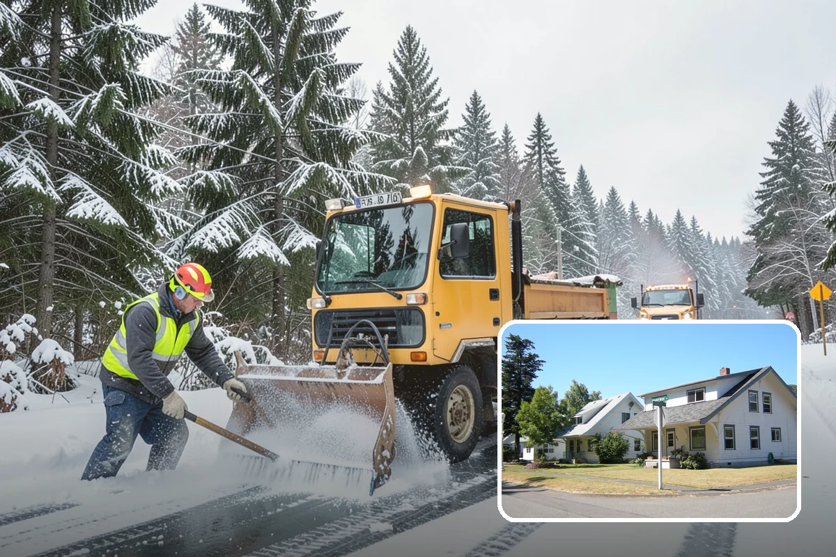 Porch Snow Removal in DuPont, Pierce County, WA - Removes wind-driven snow that gathers at porch edges