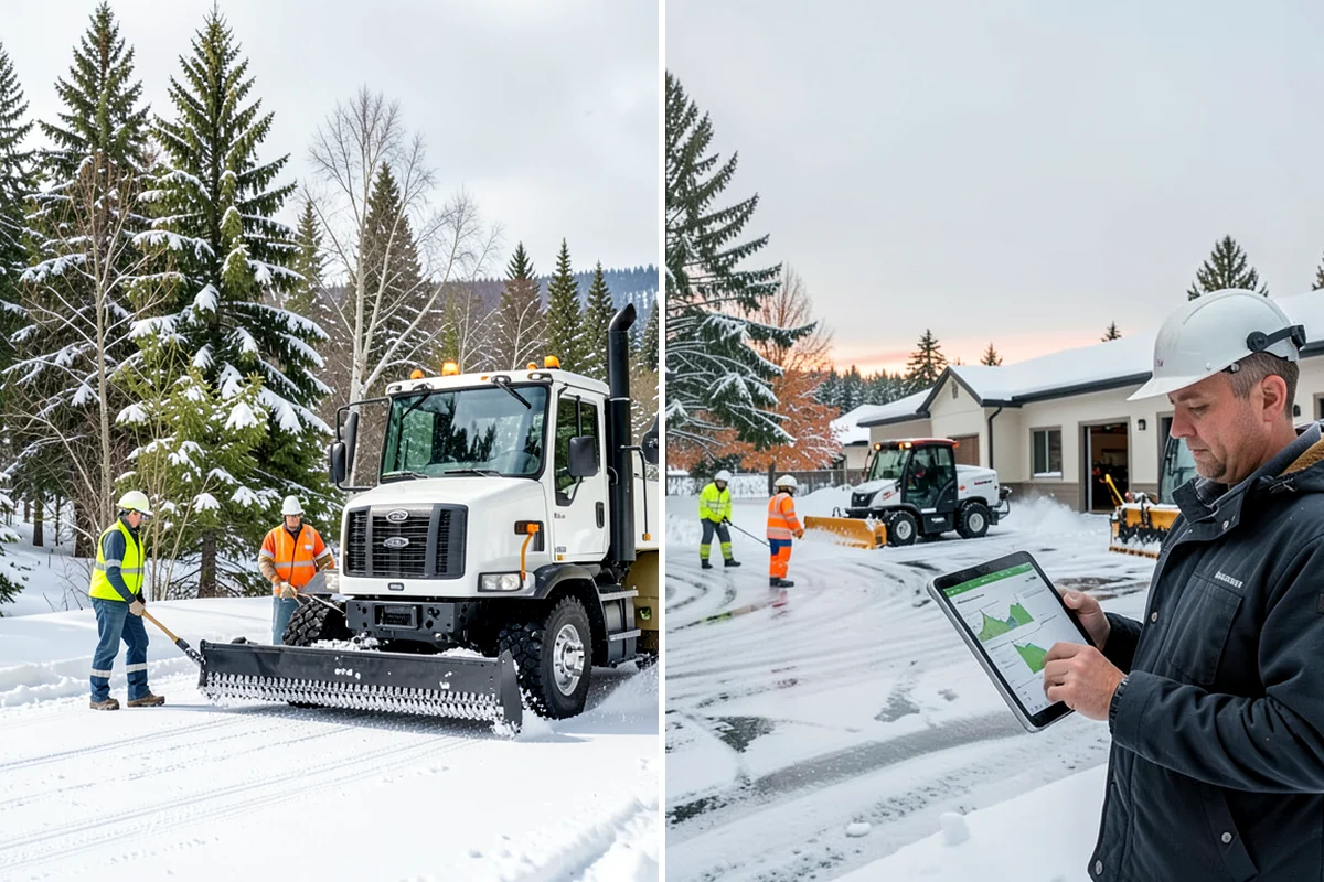 Porch Snow Removal in DuPont, Pierce County, WA - We evaluate how snow is drifting onto the porch