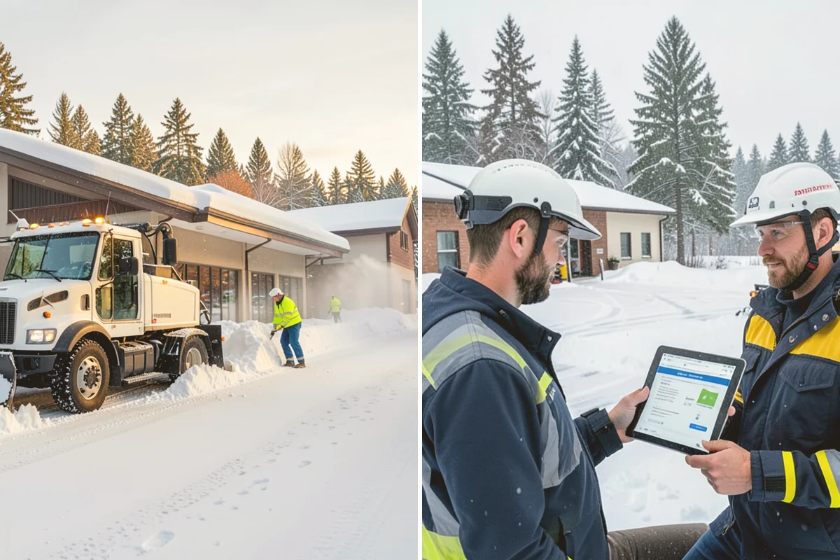 Porch Snow Removal in Eatonville, Pierce County, WA - We evaluate how snow is drifting onto the porch