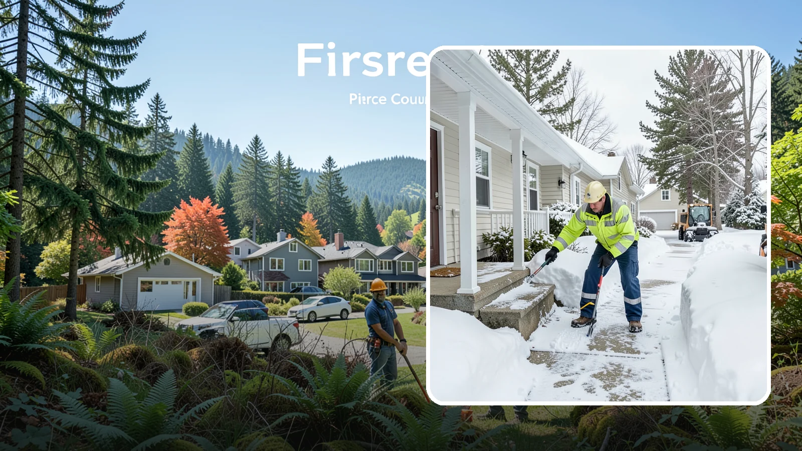 Porch Snow Removal in Fircrest, Pierce County, WA - We clear covered and open porches so your home's main gathering entry stays dry and safe underfoot.