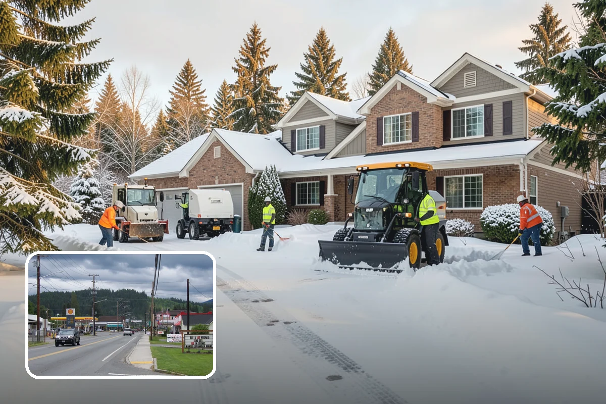 Porch Snow Removal in Granite Falls, Snohomish County, WA - Removes wind-driven snow that gathers at porch edges