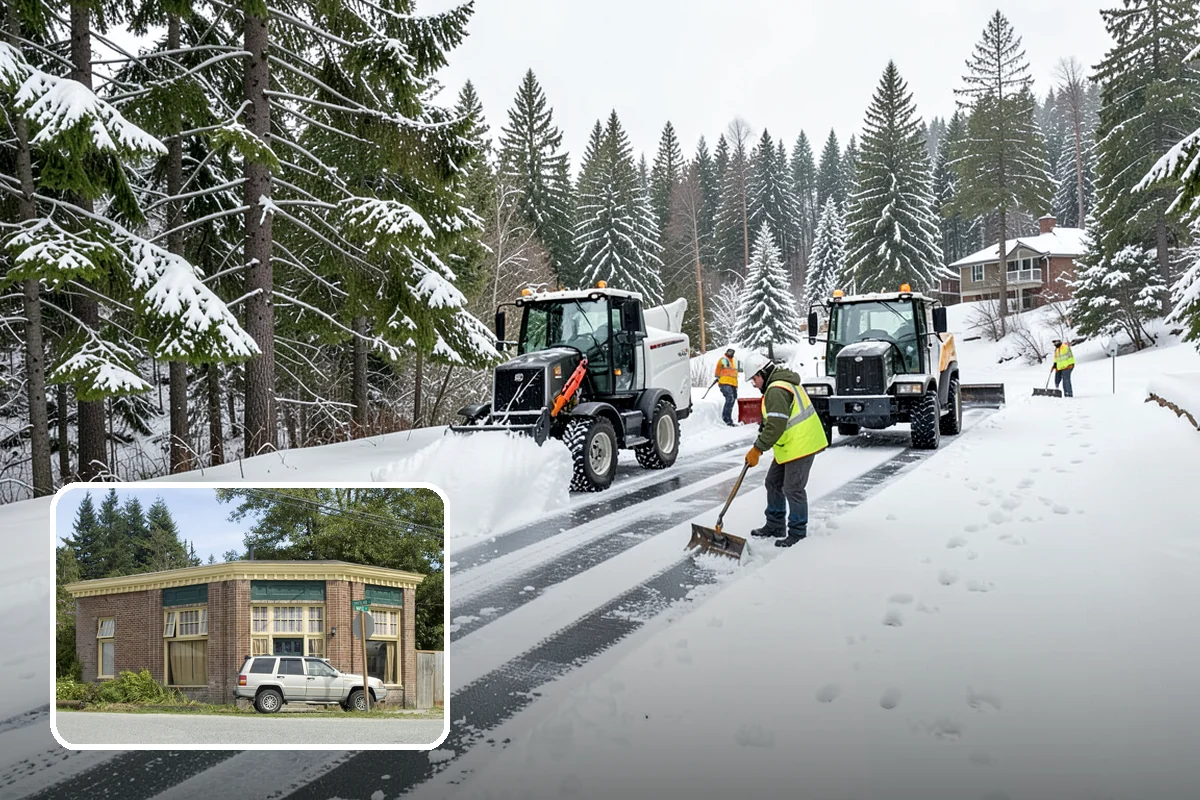 Porch Snow Removal in Hamilton, Skagit County, WA - Removes wind-driven snow that gathers at porch edges