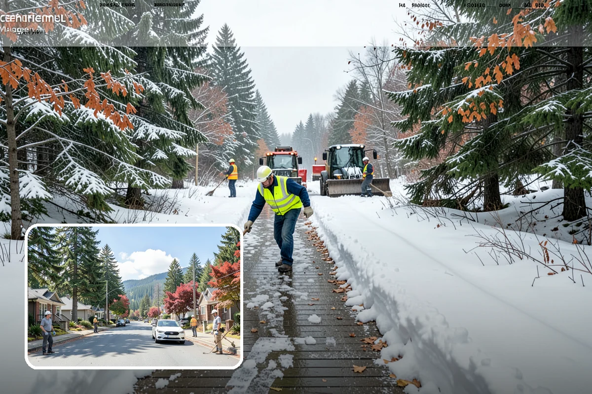 Porch Snow Removal in Hunts Point, King County, WA - Removes wind-driven snow that gathers at porch edges