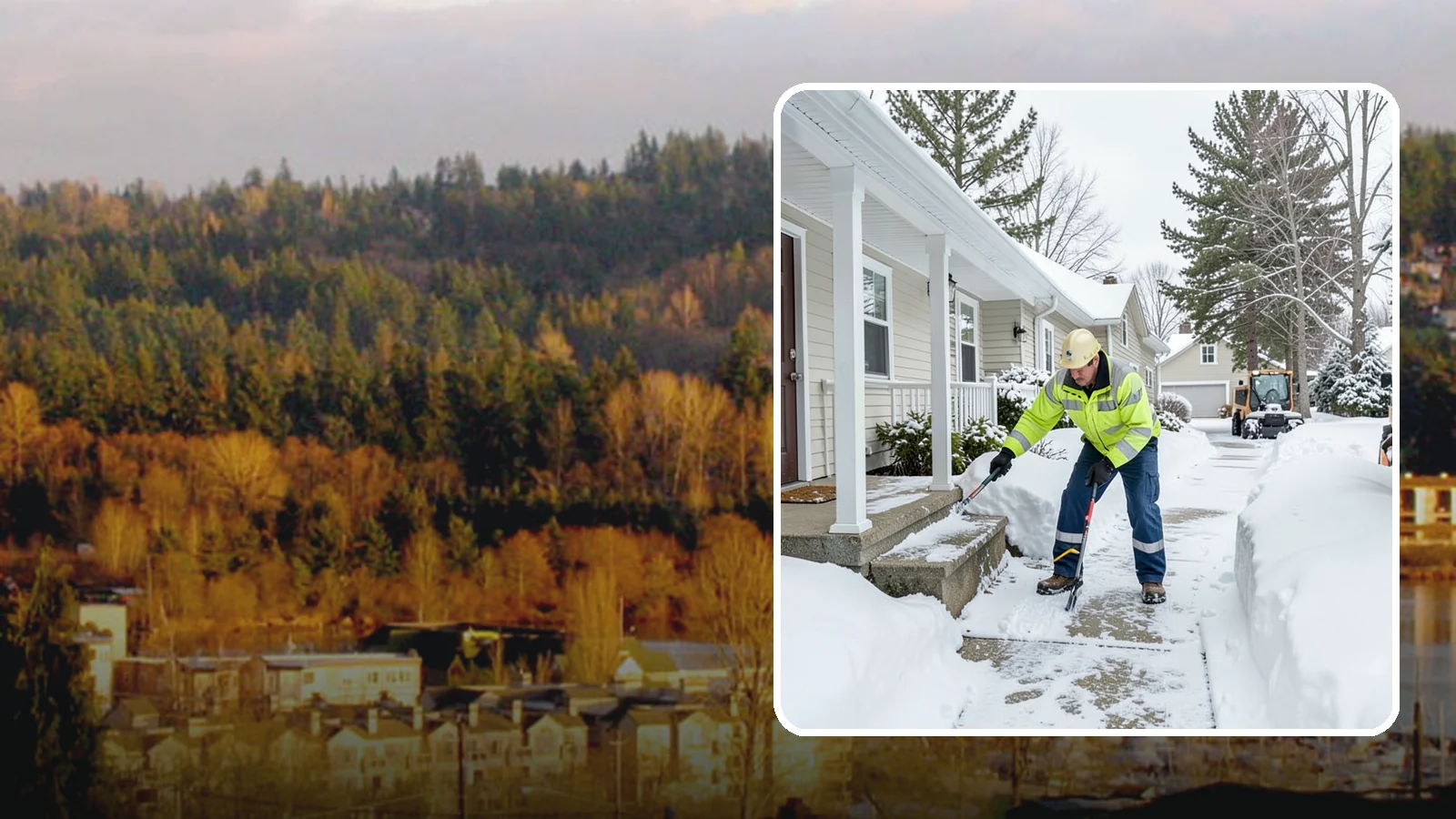 Porch Snow Removal in Kenmore, King County, WA - We clear covered and open porches so your home's main gathering entry stays dry and safe underfoot.