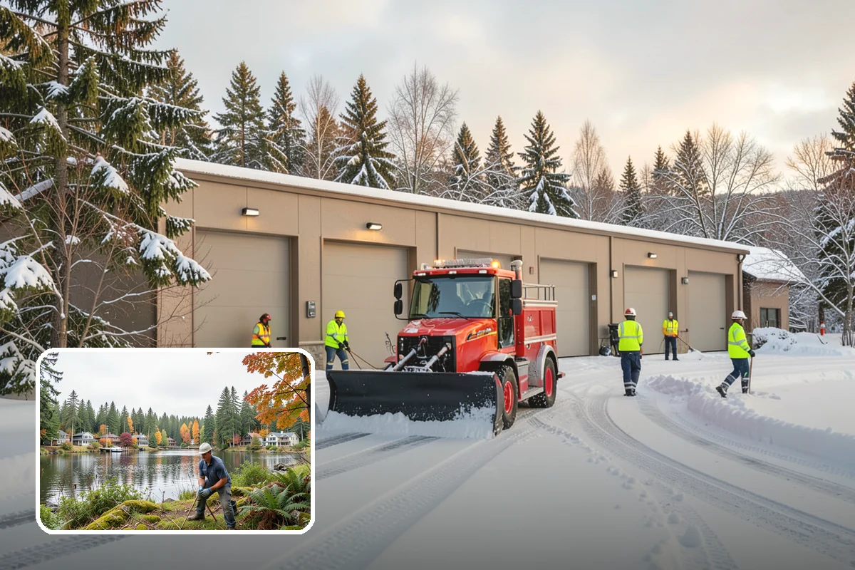Porch Snow Removal in La Conner, Skagit County, WA - Removes wind-driven snow that gathers at porch edges