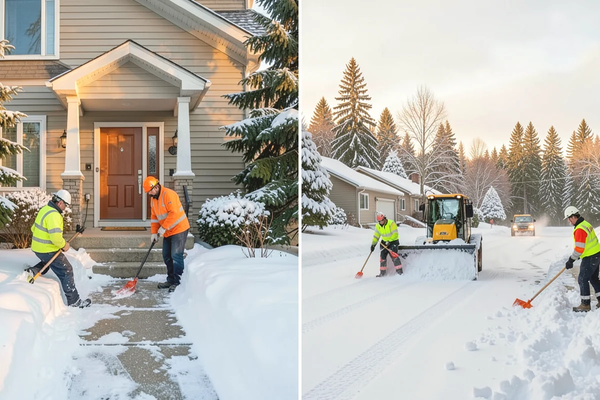 Porch Snow Removal in La Conner, Skagit County, WA - We evaluate how snow is drifting onto the porch