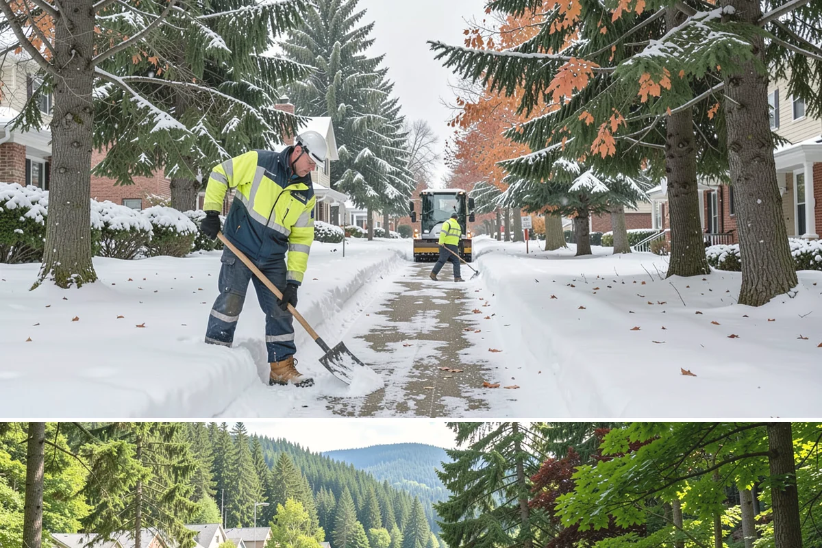 Porch Snow Removal in Lake Forest Park, King County, WA - Book before the first cold outflow so your porch is handled from the season's opening storm.