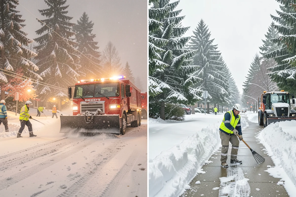 Porch Snow Removal in Lake Stevens, Snohomish County, WA - We evaluate how snow is drifting onto the porch