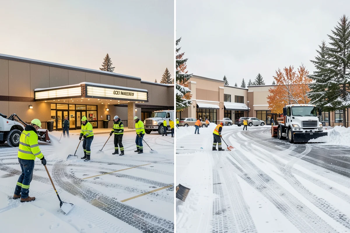 Porch Snow Removal in Lakewood, Pierce County, WA - We evaluate how snow is drifting onto the porch