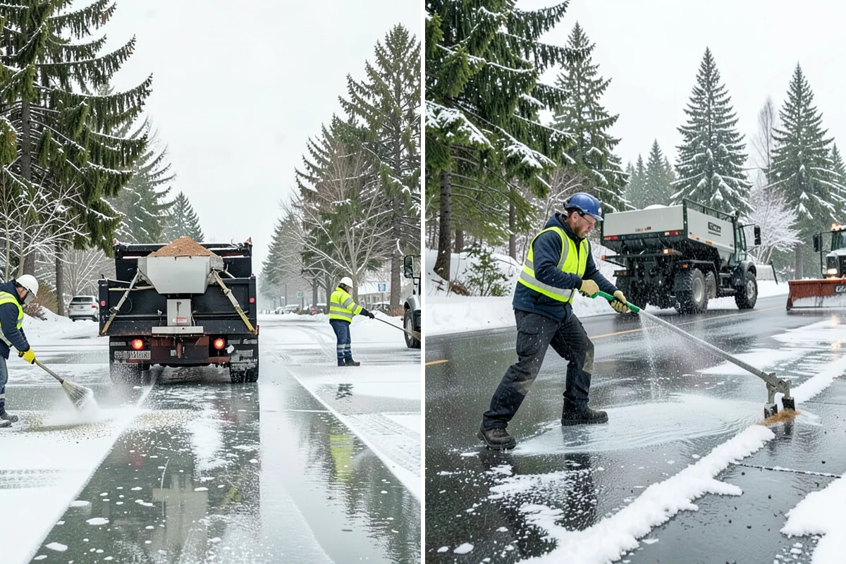 Porch Snow Removal in Lyman, Skagit County, WA - We evaluate how snow is drifting onto the porch