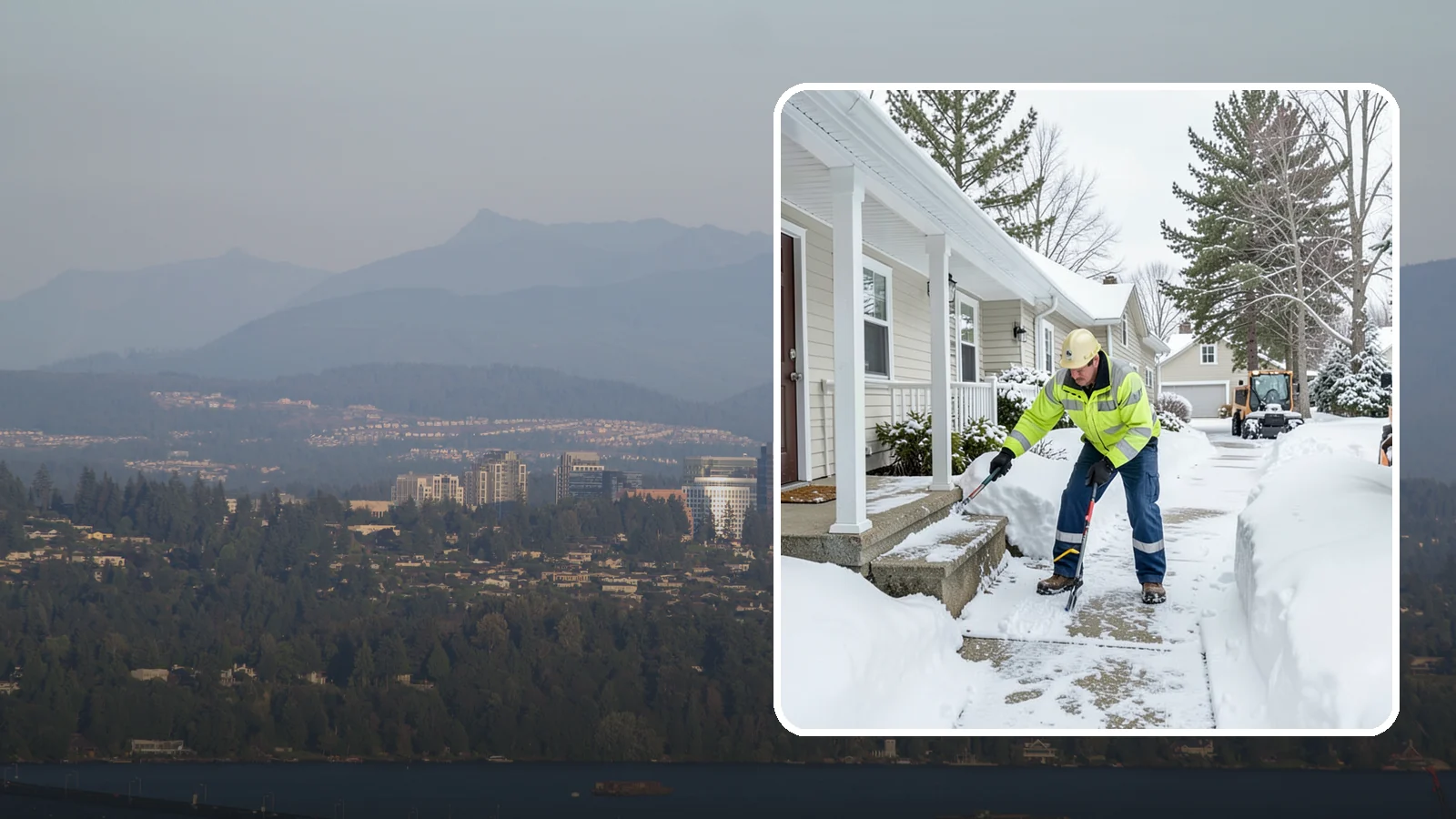 Porch Snow Removal in Medina, King County, WA - We clear covered and open porches so your home's main gathering entry stays dry and safe underfoot.