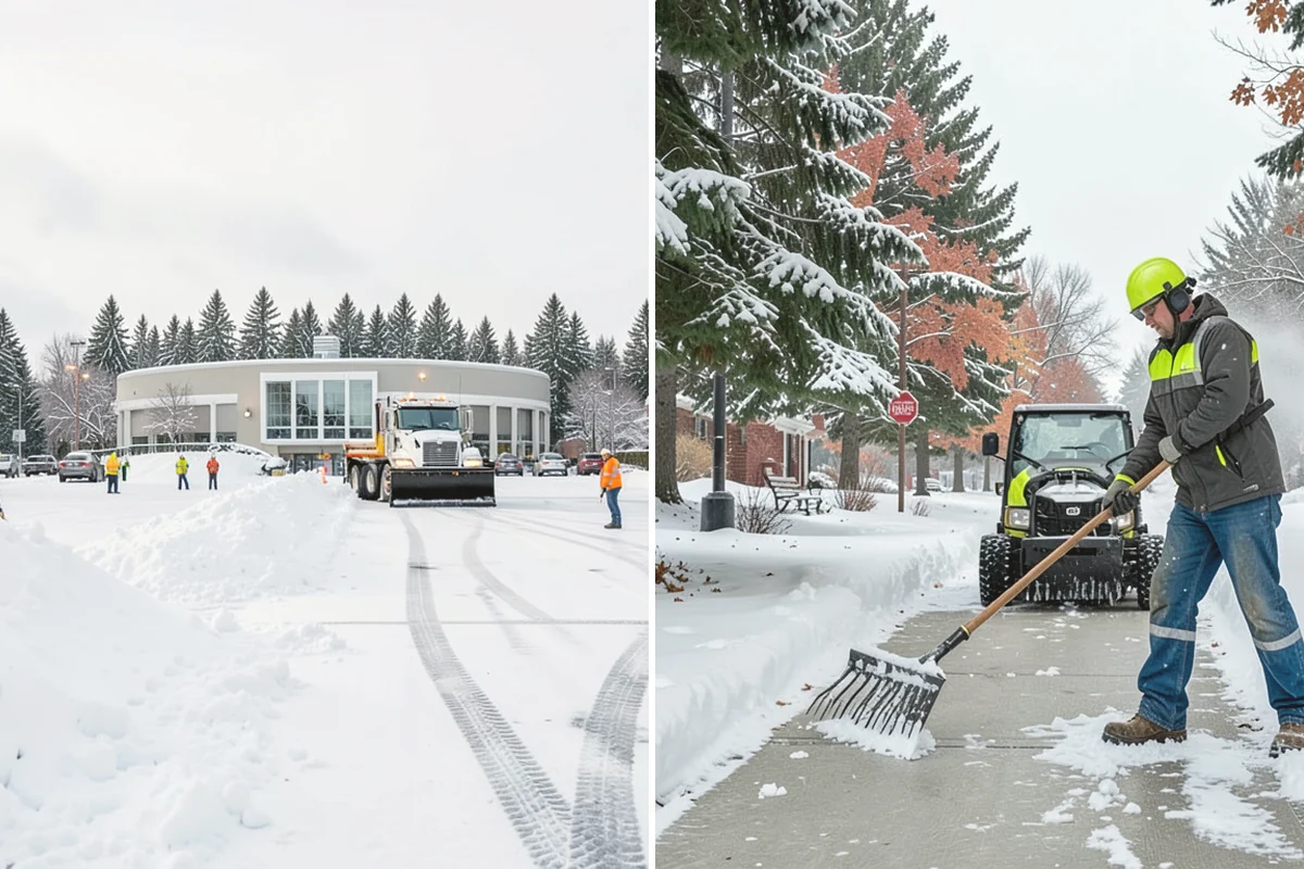 Porch Snow Removal in Mill Creek, Snohomish County, WA - We evaluate how snow is drifting onto the porch