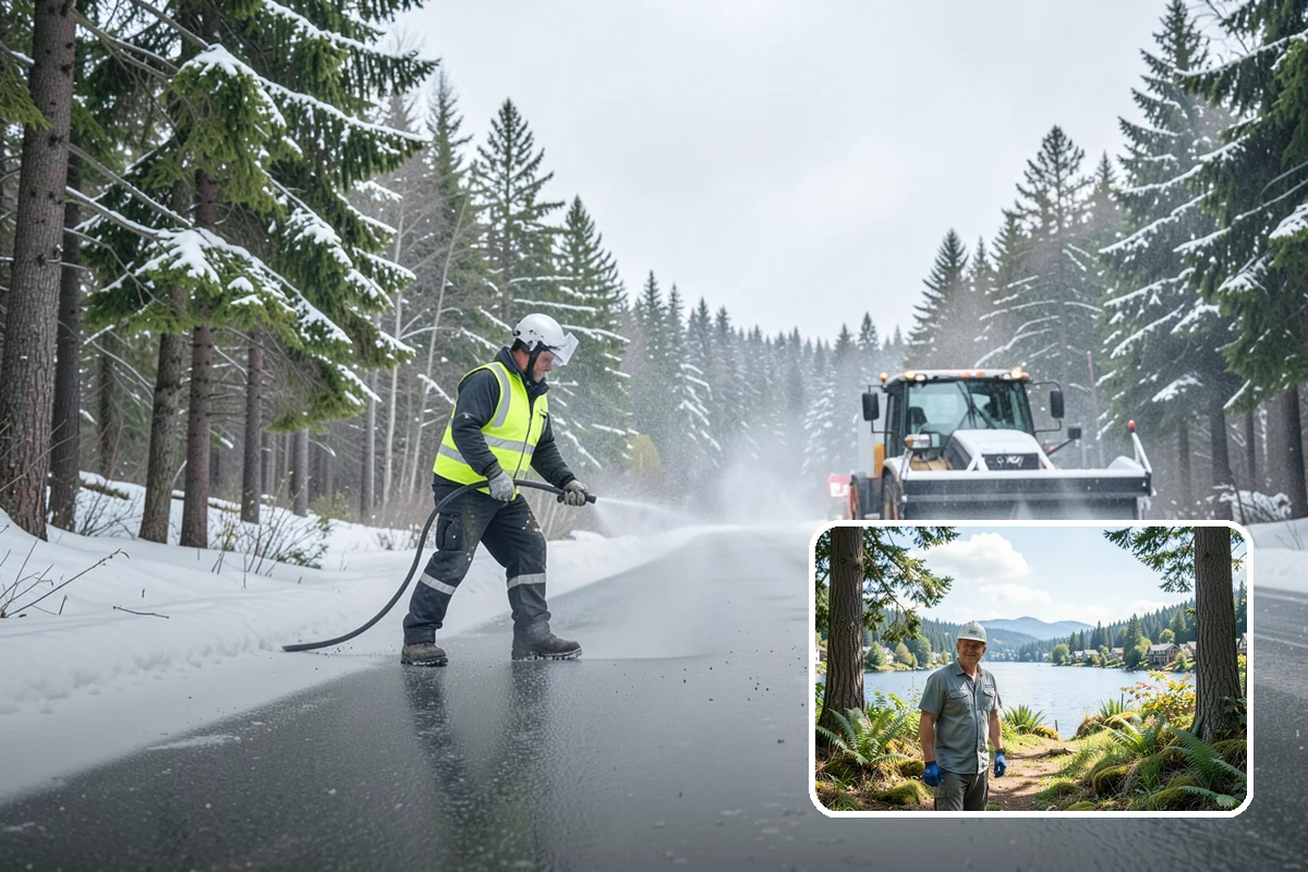 Porch Snow Removal in Milton, King County, WA - Removes wind-driven snow that gathers at porch edges