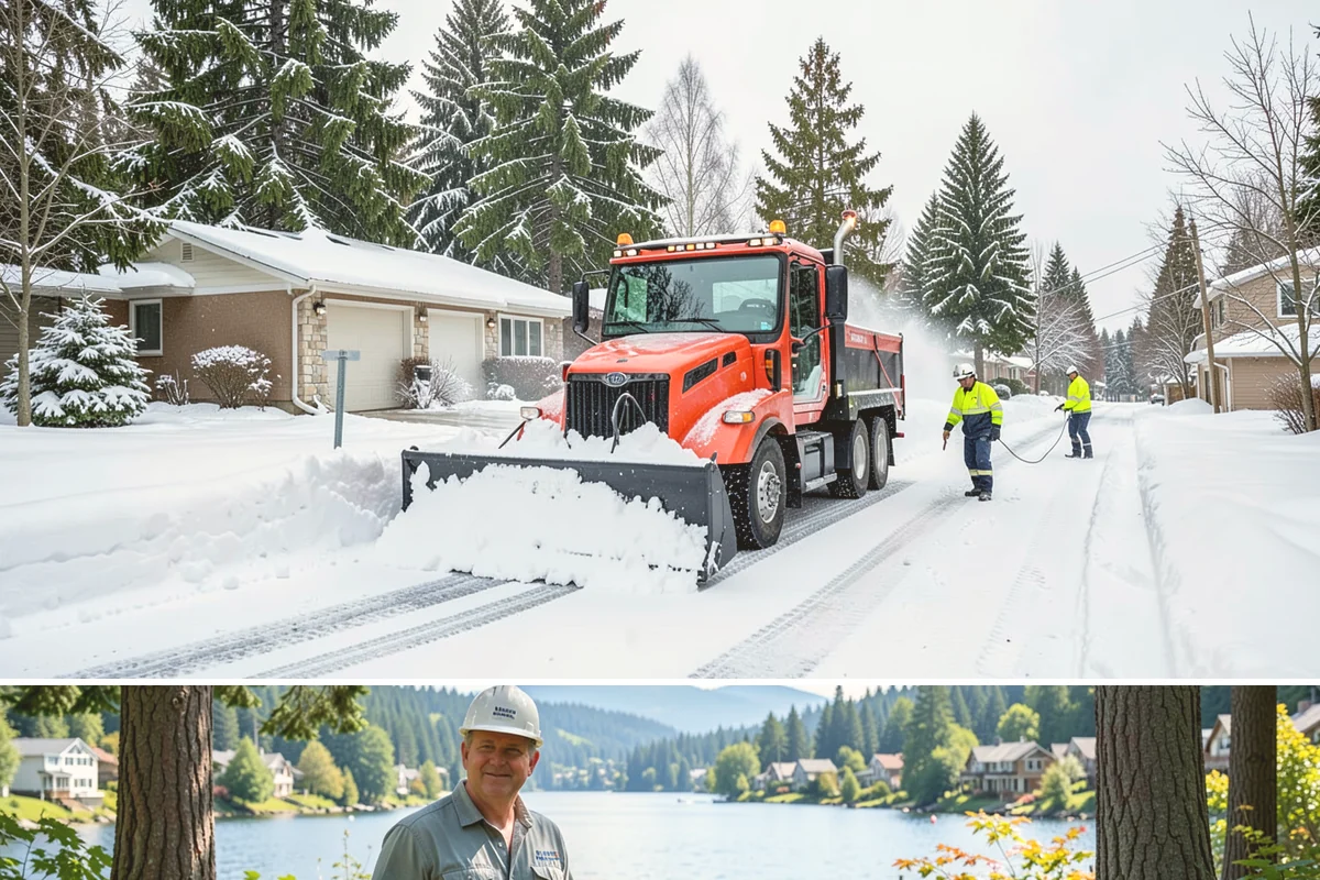 Porch Snow Removal in Milton, King County, WA - Book before the first cold outflow so your porch is handled from the season's opening storm.