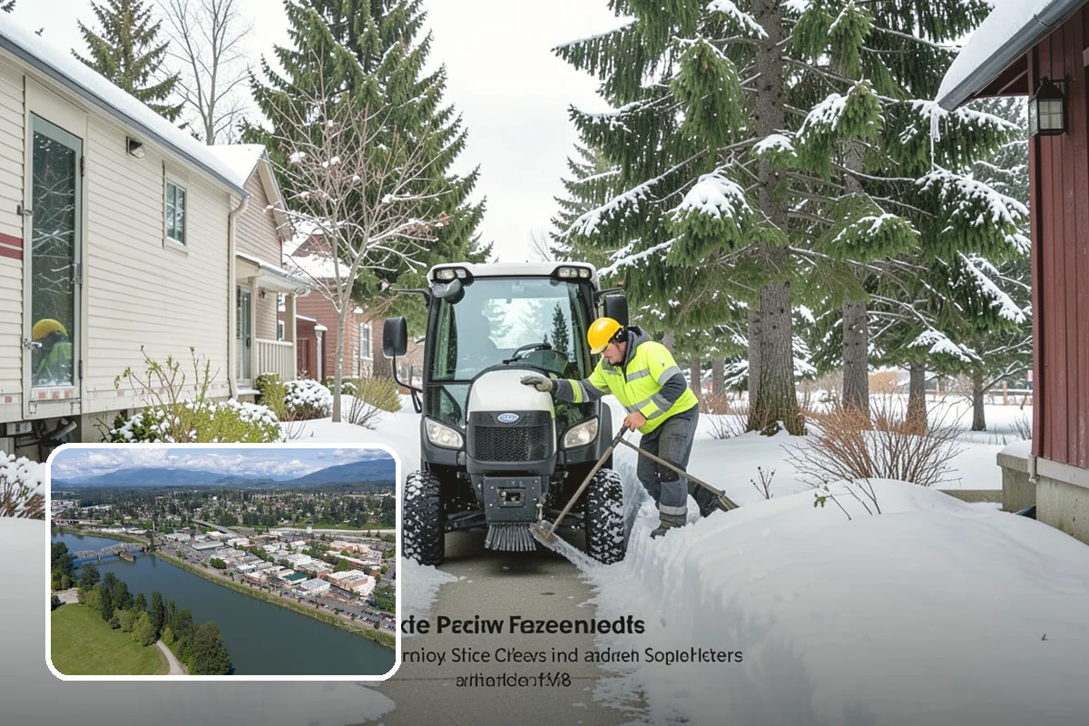 Porch Snow Removal in Mount Vernon, Skagit County, WA - Removes wind-driven snow that gathers at porch edges