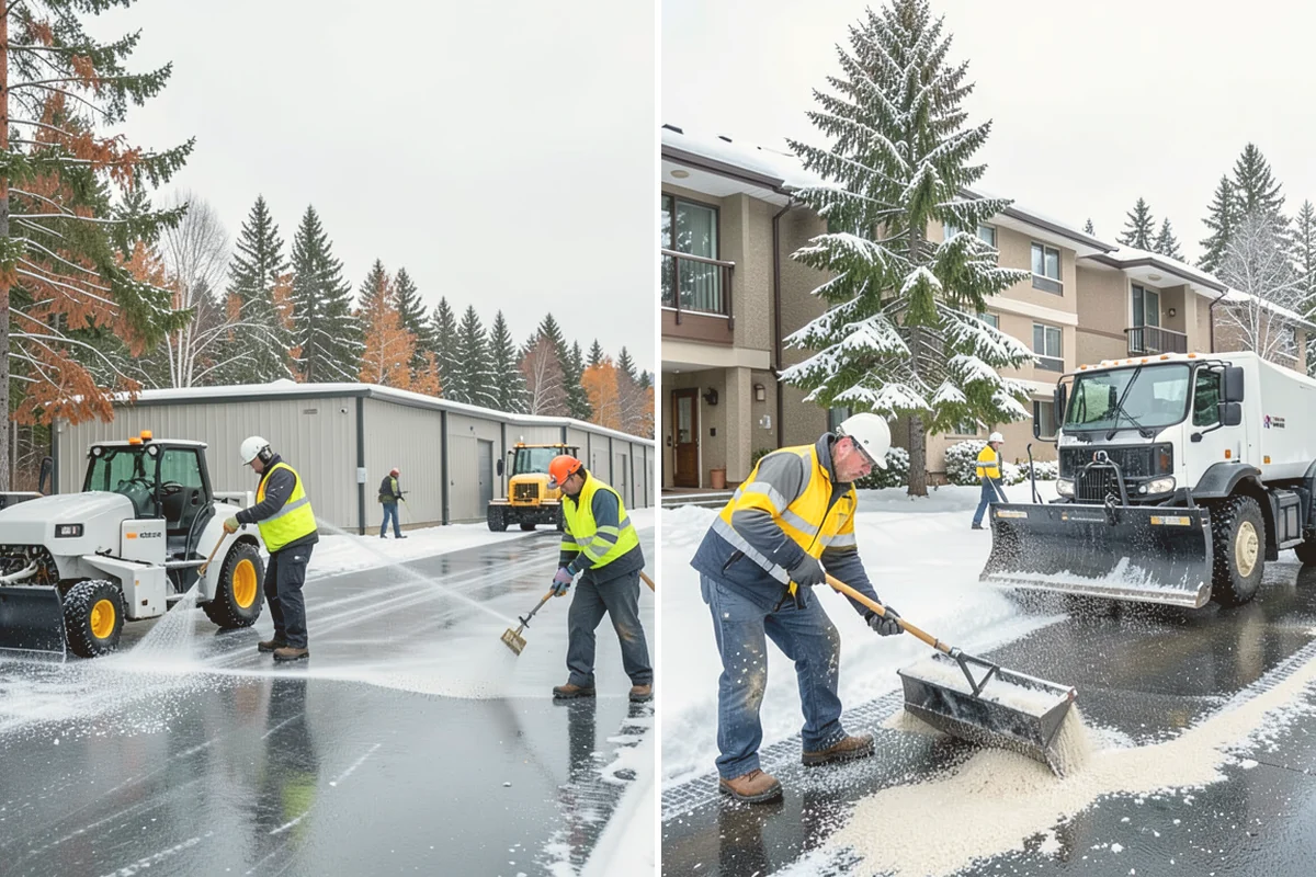 Porch Snow Removal in Mount Vernon, Skagit County, WA - We evaluate how snow is drifting onto the porch