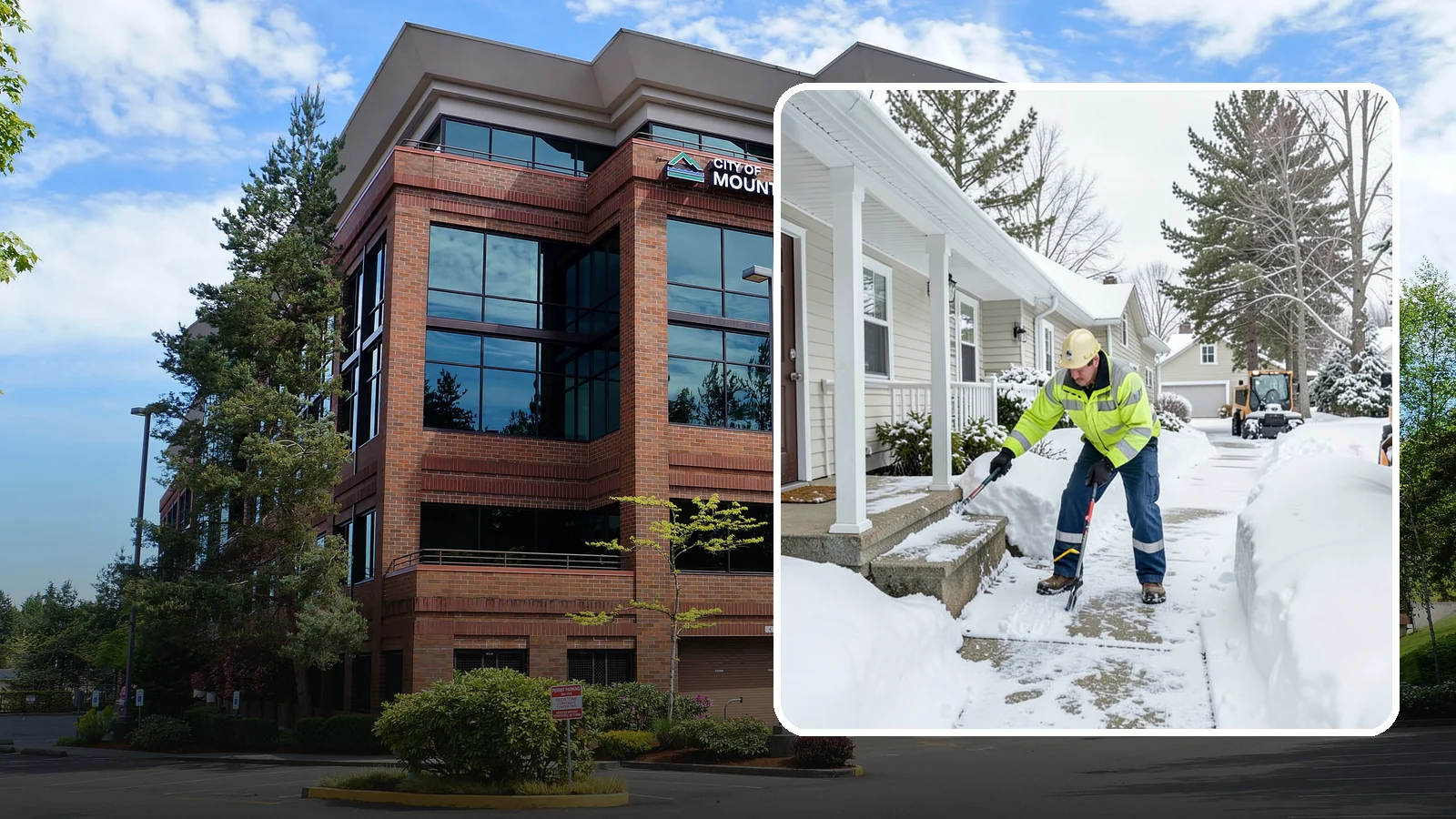 Porch Snow Removal in Mountlake Terrace, Snohomish County, WA - We clear covered and open porches so your home's main gathering entry stays dry and safe underfoot.
