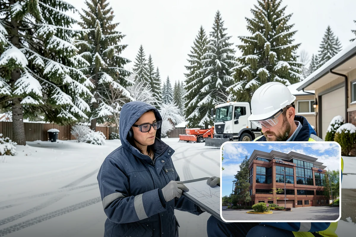 Porch Snow Removal in Mountlake Terrace, Snohomish County, WA - Removes wind-driven snow that gathers at porch edges