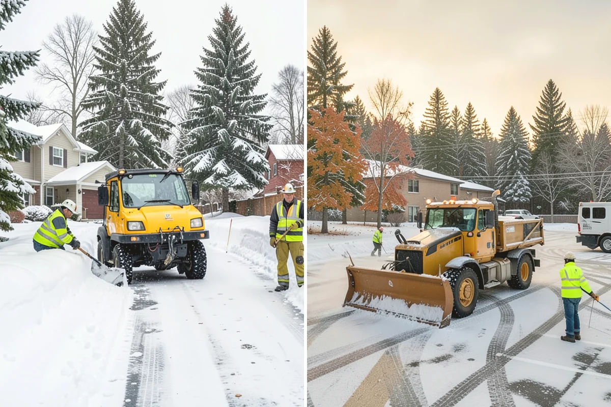 Porch Snow Removal in North Bend, King County, WA - We evaluate how snow is drifting onto the porch
