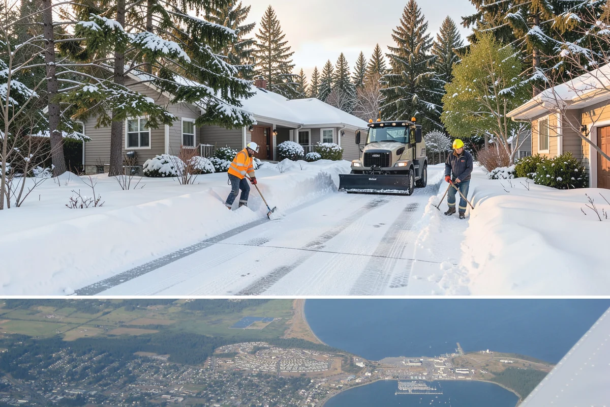Porch Snow Removal in Oak Harbor, Island County, WA - Book before the first cold outflow so your porch is handled from the season's opening storm.