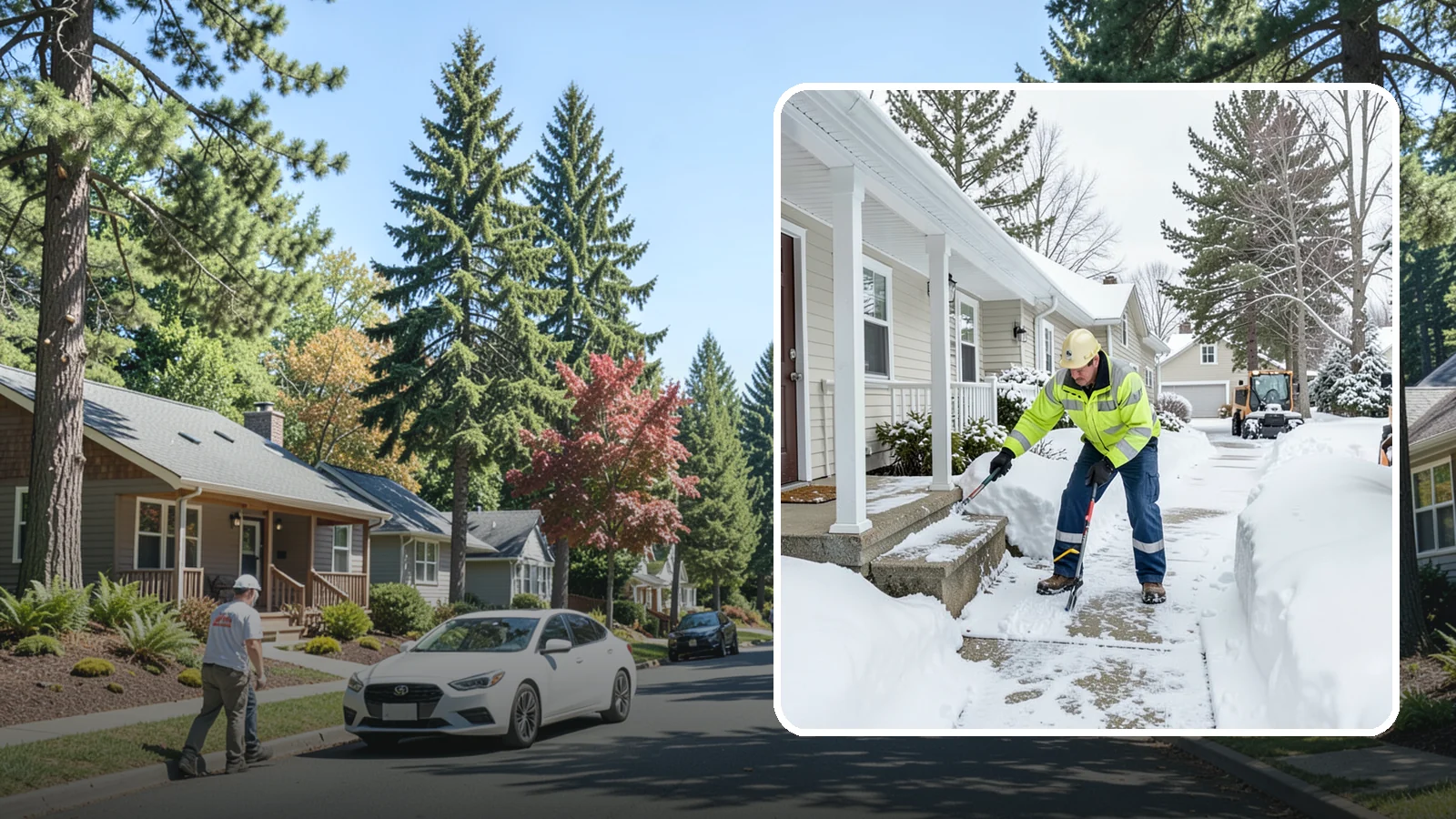 Porch Snow Removal in Orting, Pierce County, WA - We clear covered and open porches so your home's main gathering entry stays dry and safe underfoot.